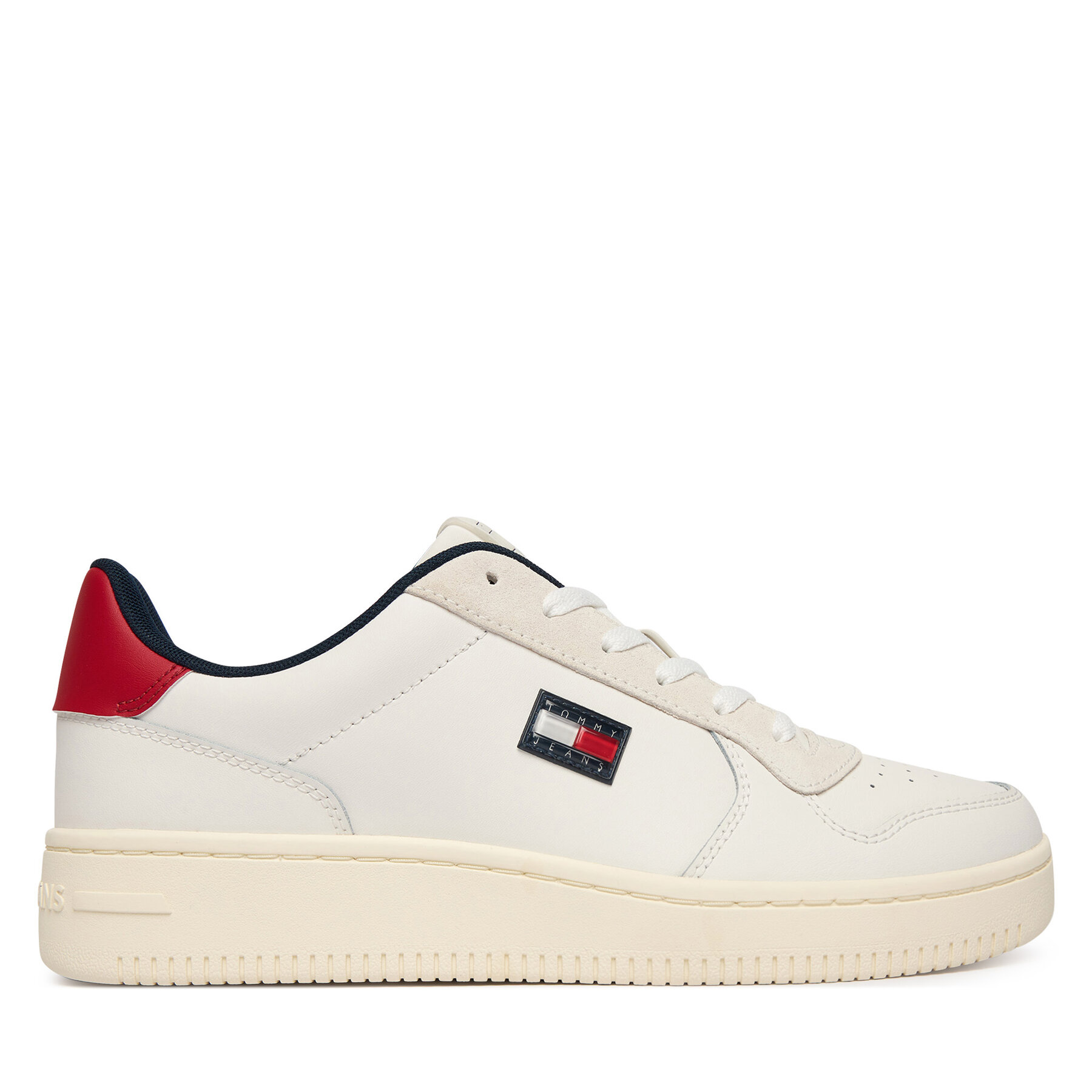 Sneakersy Tommy Jeans Tjm Retro Basket EM0EM01681 Biela