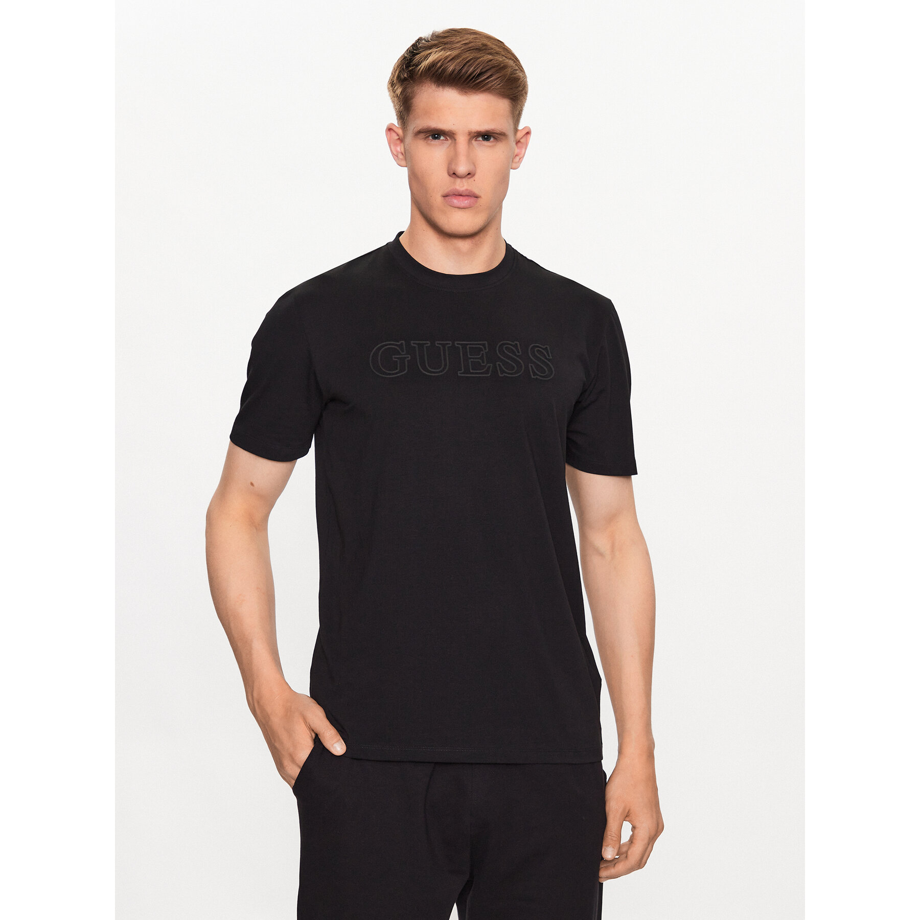 Guess Póló Z2YI11 J1314 Fekete Regular Fit