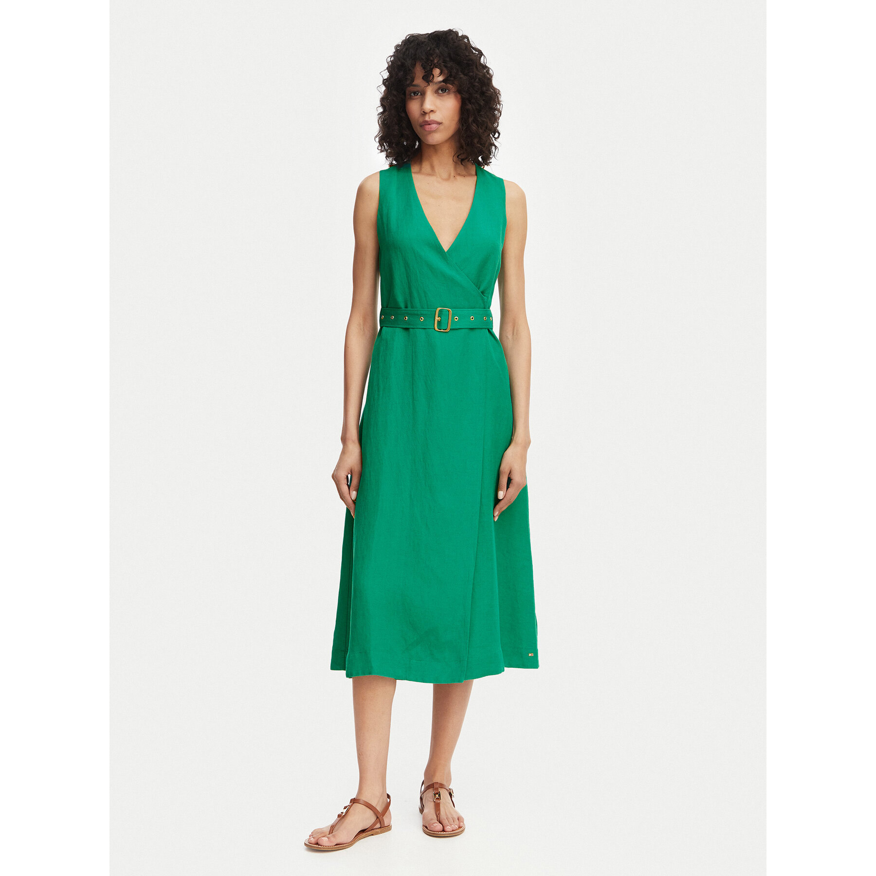 Tommy Hilfiger Sommerkleid WW0WW48951 Grün Regular Fit