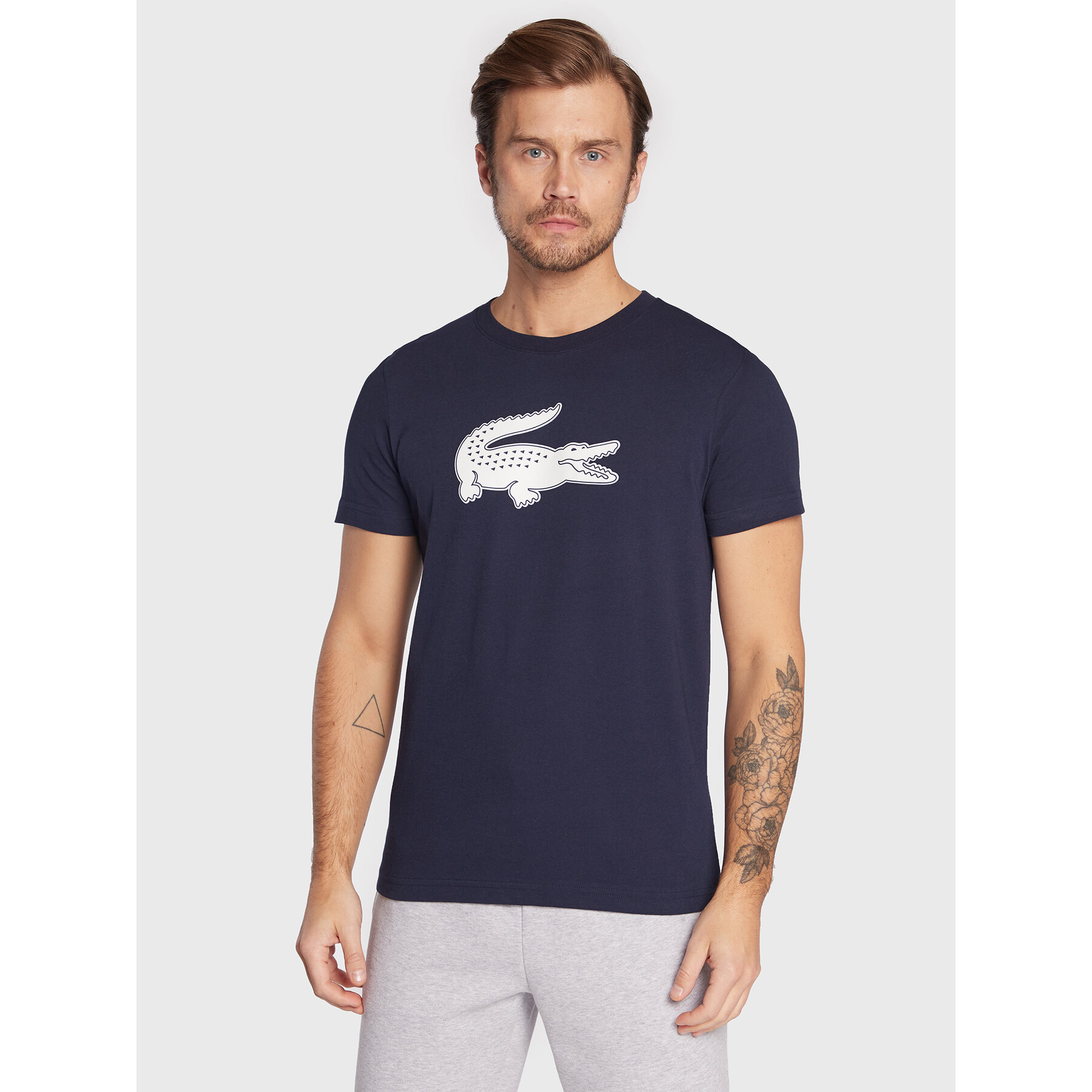Lacoste T-Shirt TH2042 Σκούρο μπλε Regular Fit