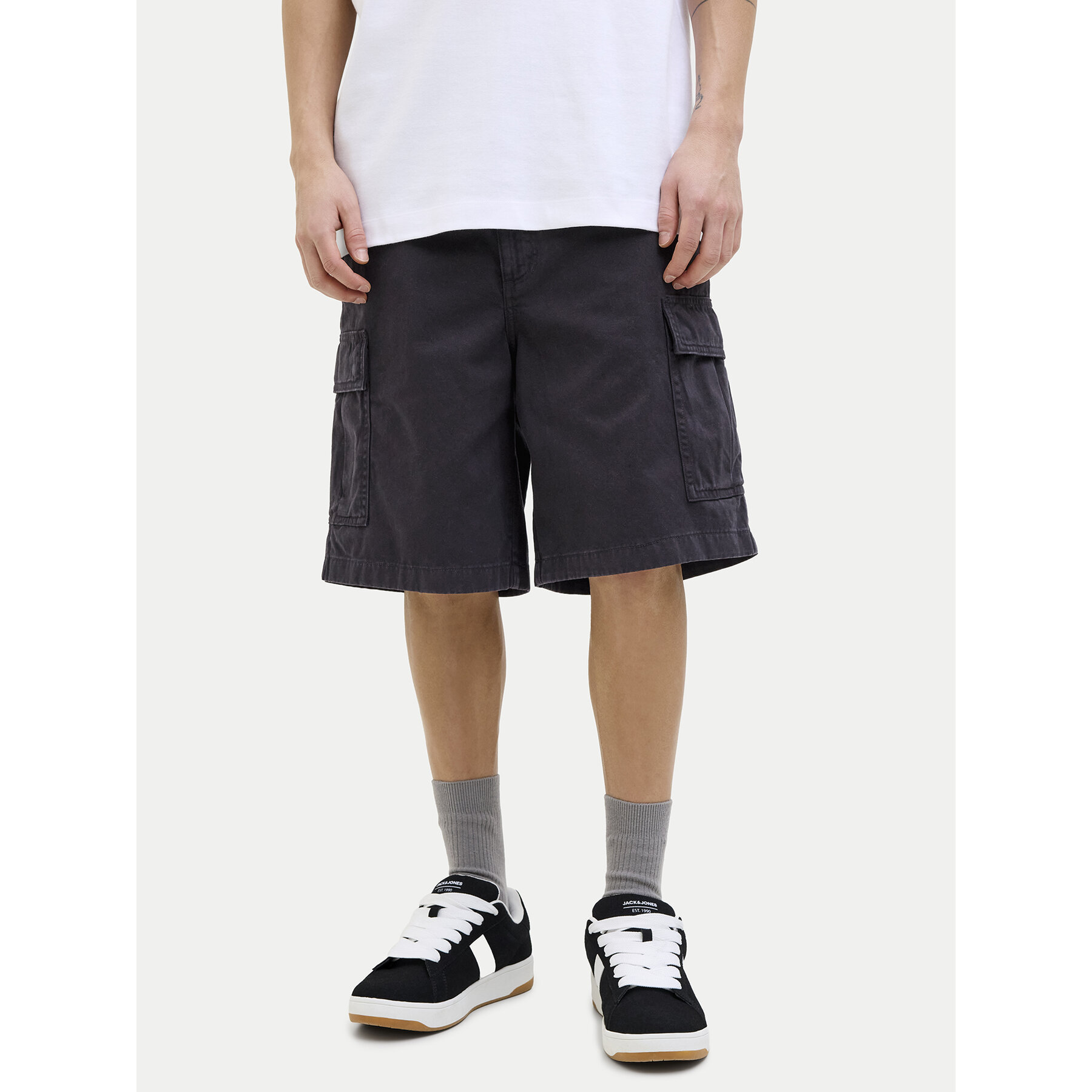 Jack & Jones Stoffshorts Karl 12269374 Schwarz Loose Fit