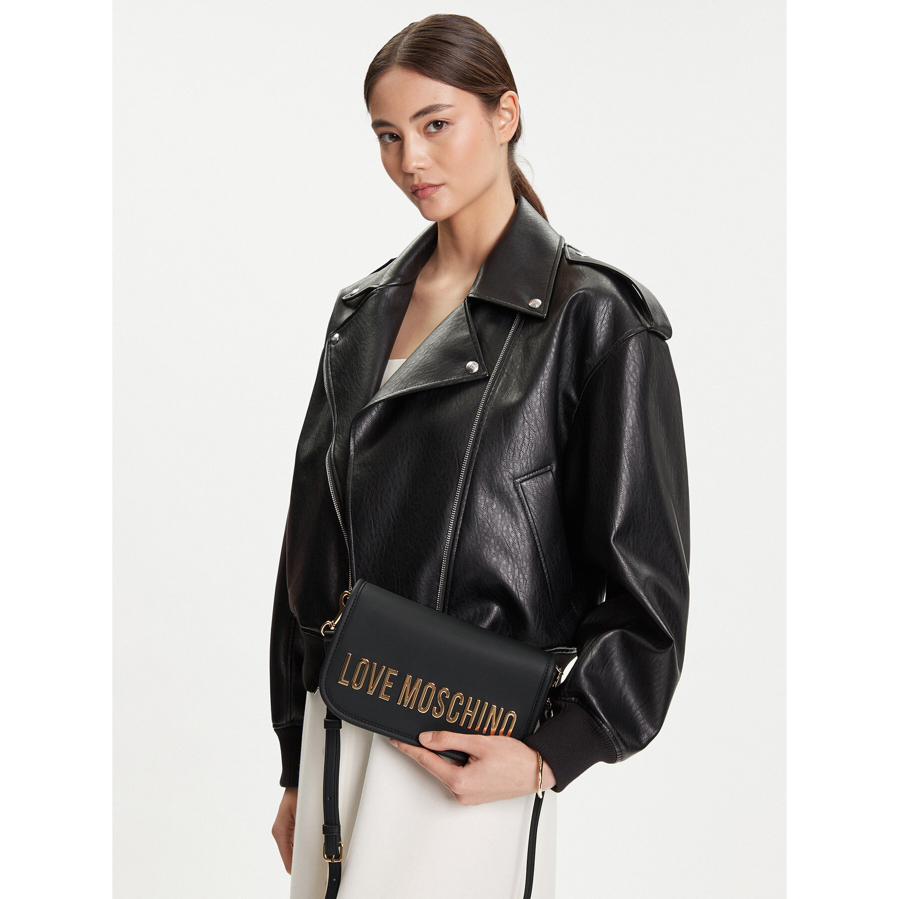 Ročna torba LOVE MOSCHINO JC4028PP1NKD0000 Črna