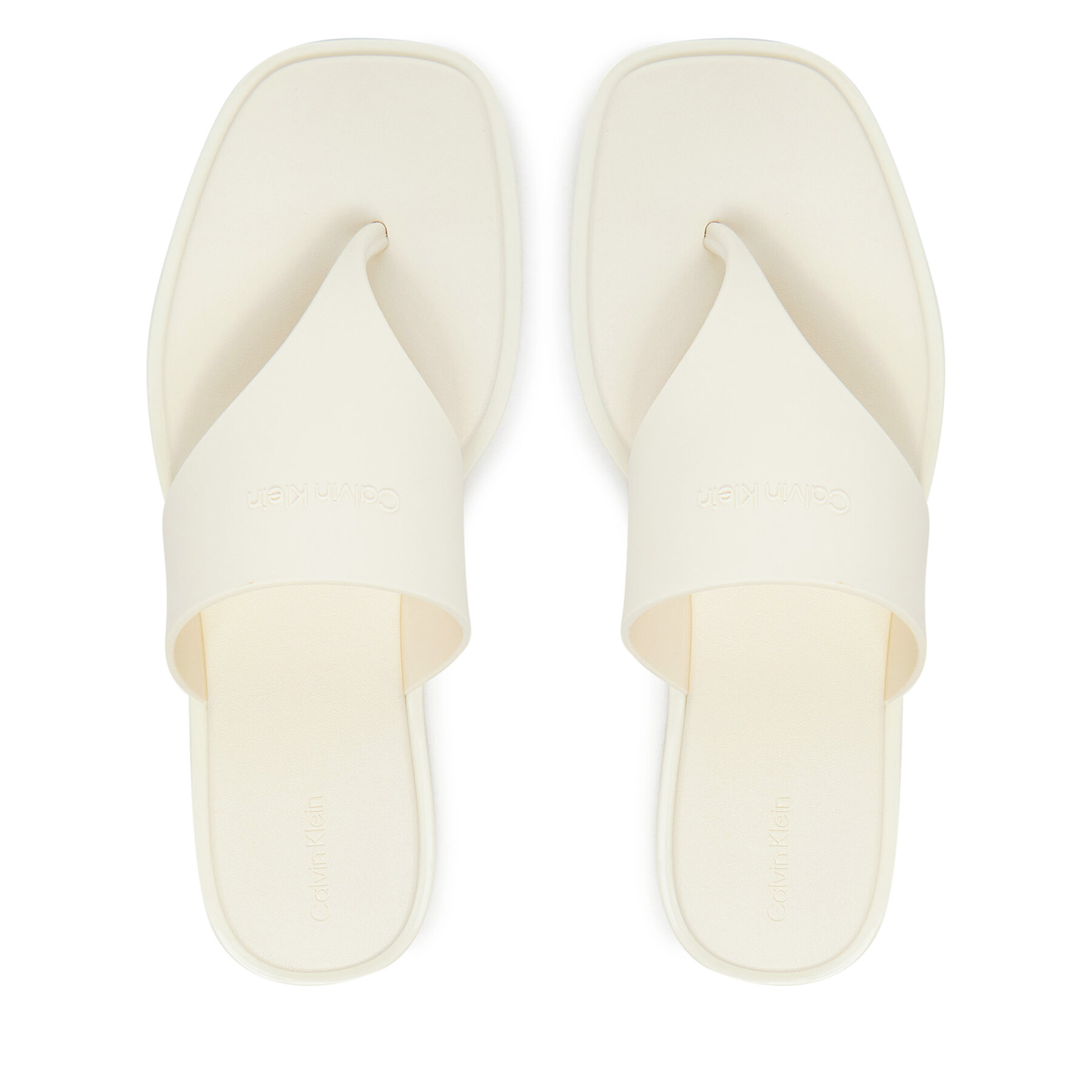 Japanke Calvin Klein Toepost Tpu Slide HW0HW02836 Écru