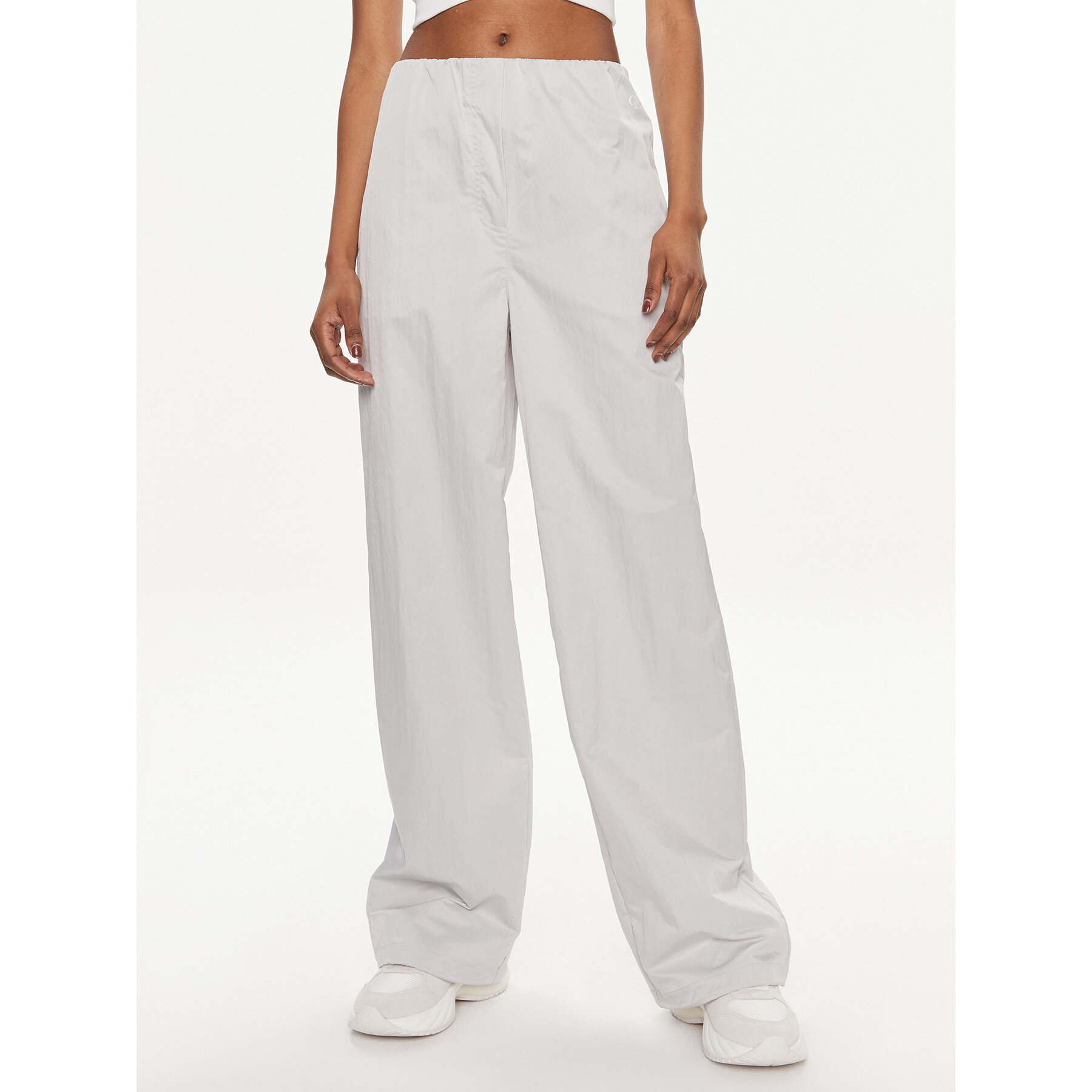 Calvin Klein Jeans Stoffhose Soft Crinkle J20J223122 Grau Relaxed Fit