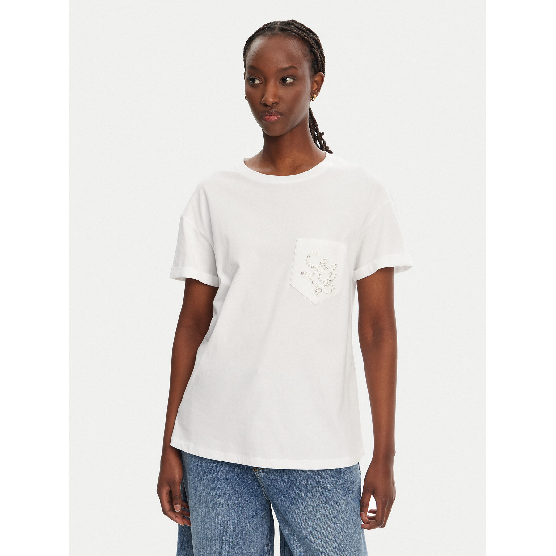 Liu Jo T-shirt WA5140 JS904 Bianco Regular Fit