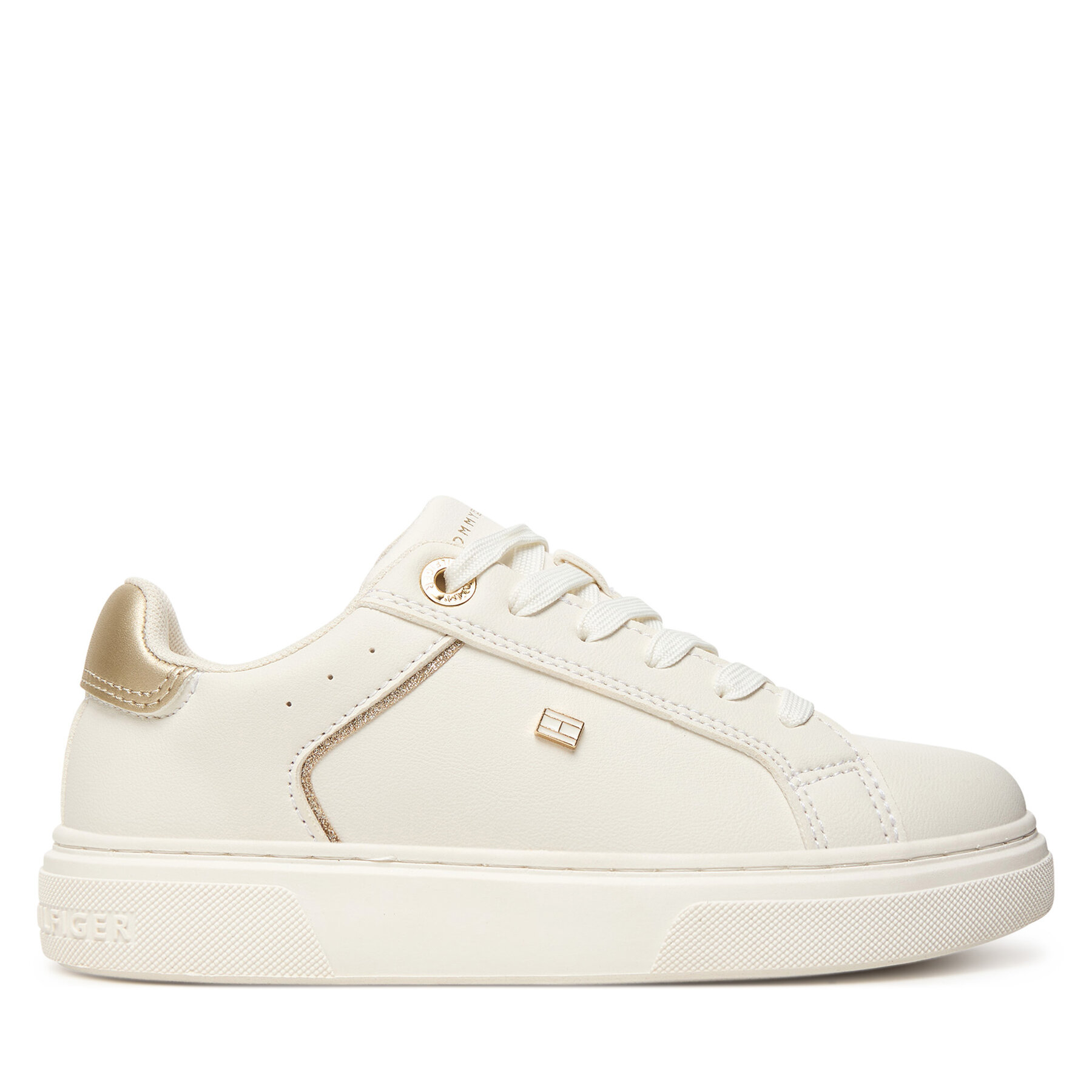 Sneakersy Tommy Hilfiger Low Cut Lace-Up T3A9-34248-1355 S Biela