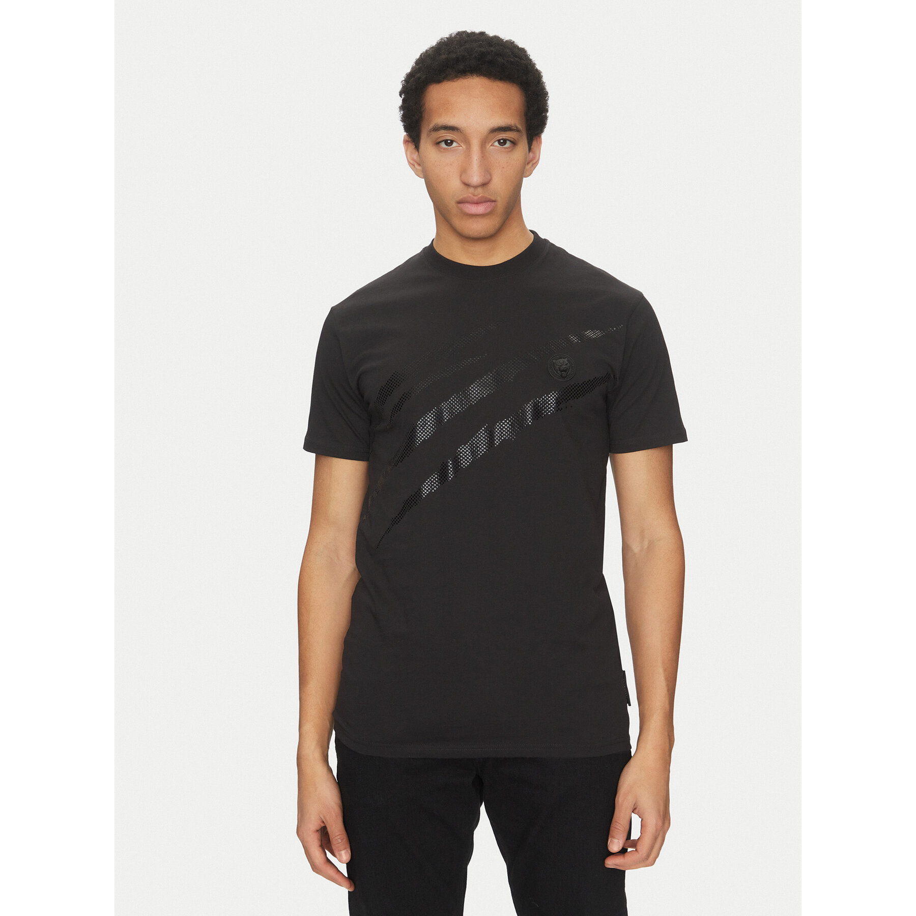 Plein Sport Póló SAEC MTK8008 STE001N Fekete Regular Fit
