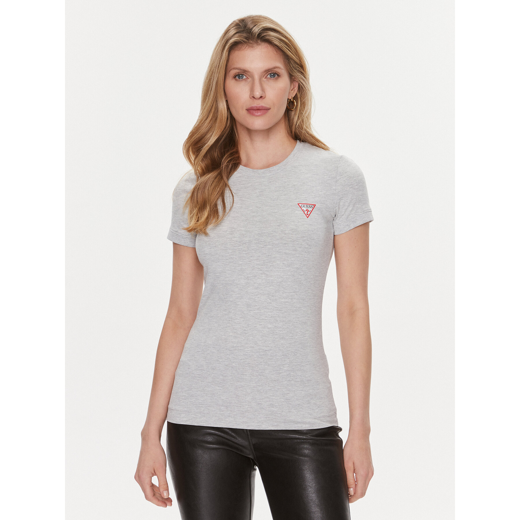 Guess T-Shirt W2YI44 J1314 Grigio Slim Fit