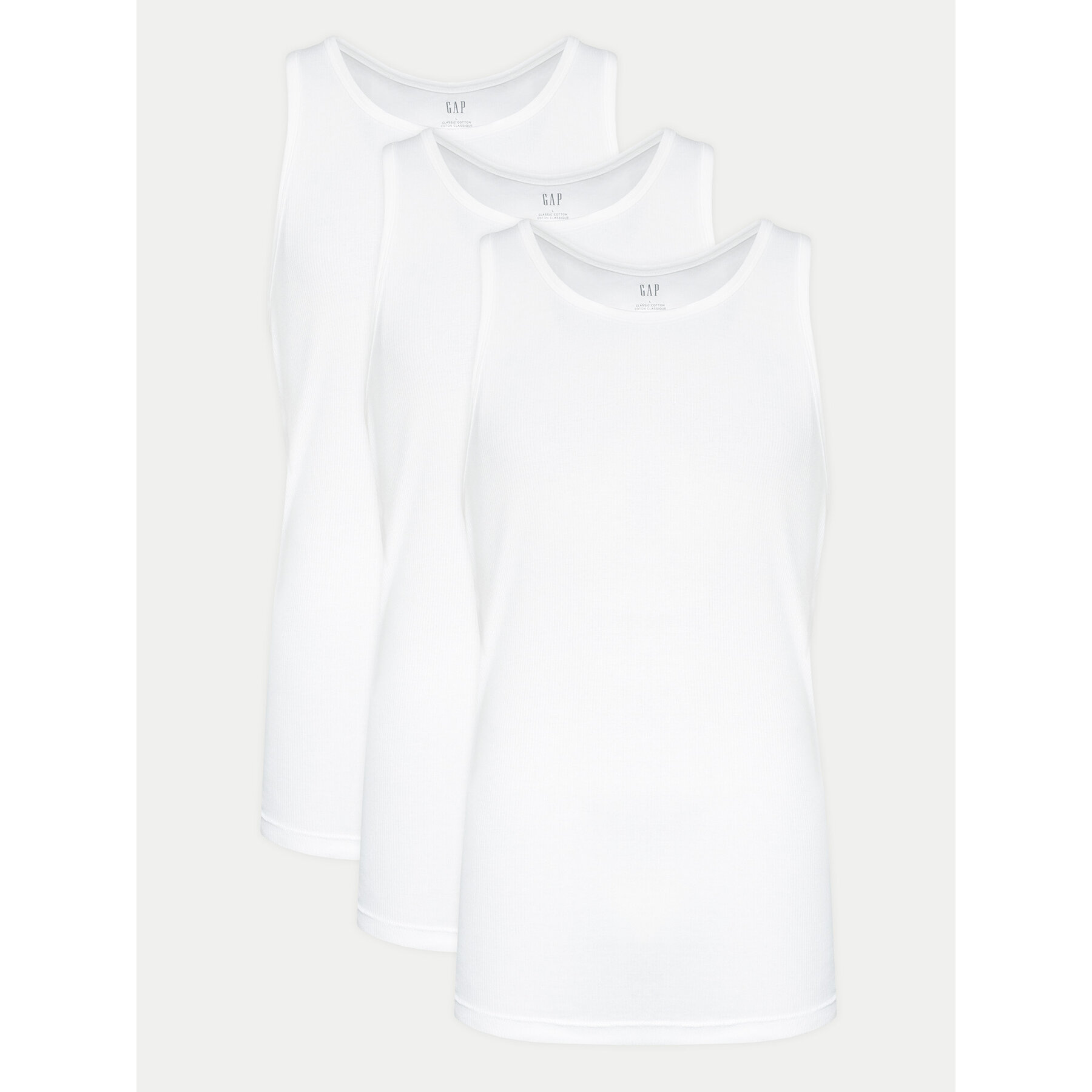 Gap Gap Σετ 3 tank tops 483958-00 Λευκό Regular Fit
