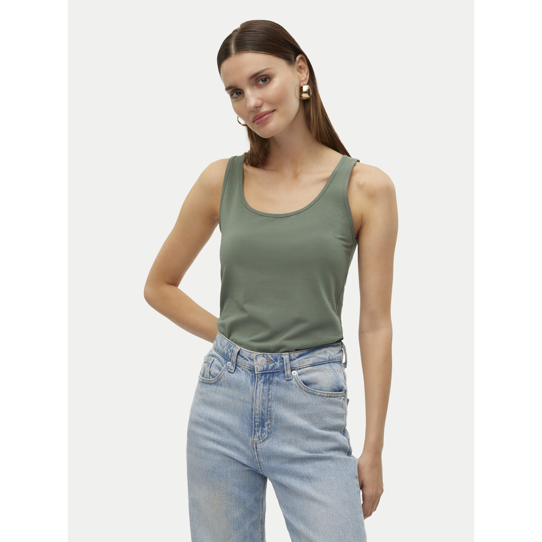 Vero Moda Τοπ Lulu 10323756 Πράσινο Regular Fit