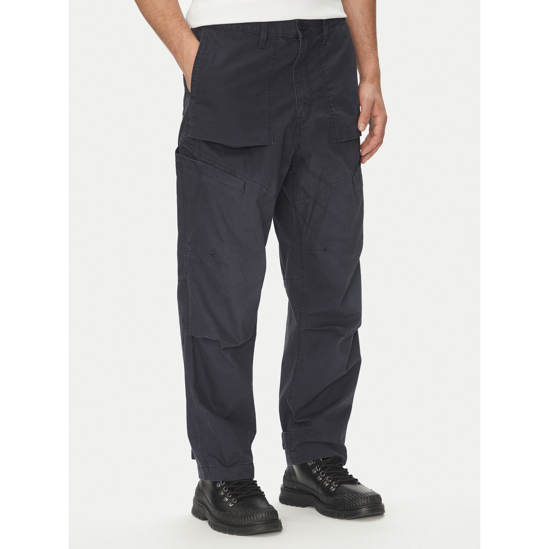 G-Star Raw Hlače Fatigue 3D D26196-D387 Tamnoplava Relaxed Fit
