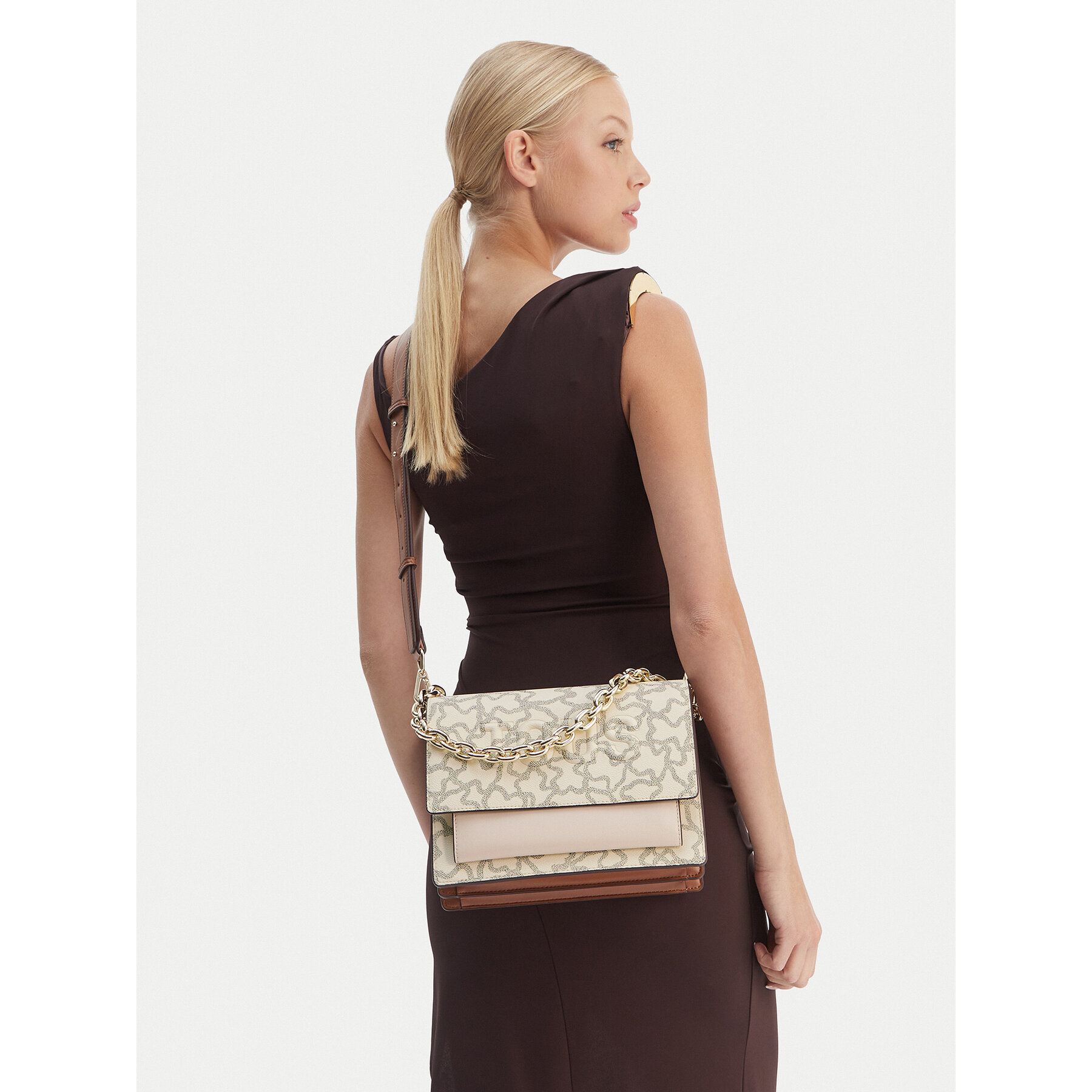 Дамска чанта TOUS Bandolera M. Audree K Icon 2001799504 Екрю