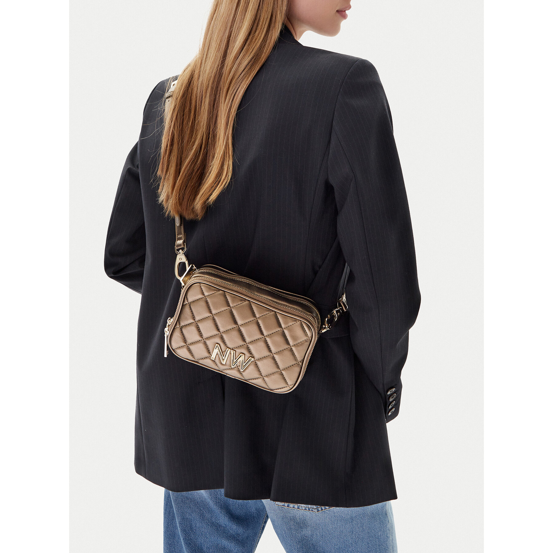 Τσάντα Nine West CEO-Greenwich-Glam-LX7669 Χρυσό