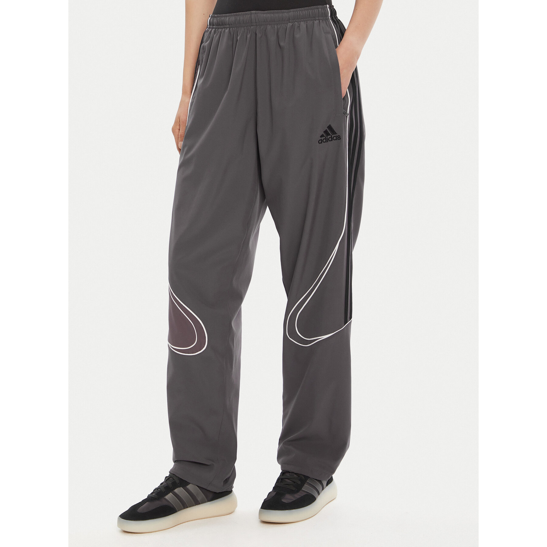 adidas Jogginghose Teamgeist adicolor JW5870 Grau Loose Fit