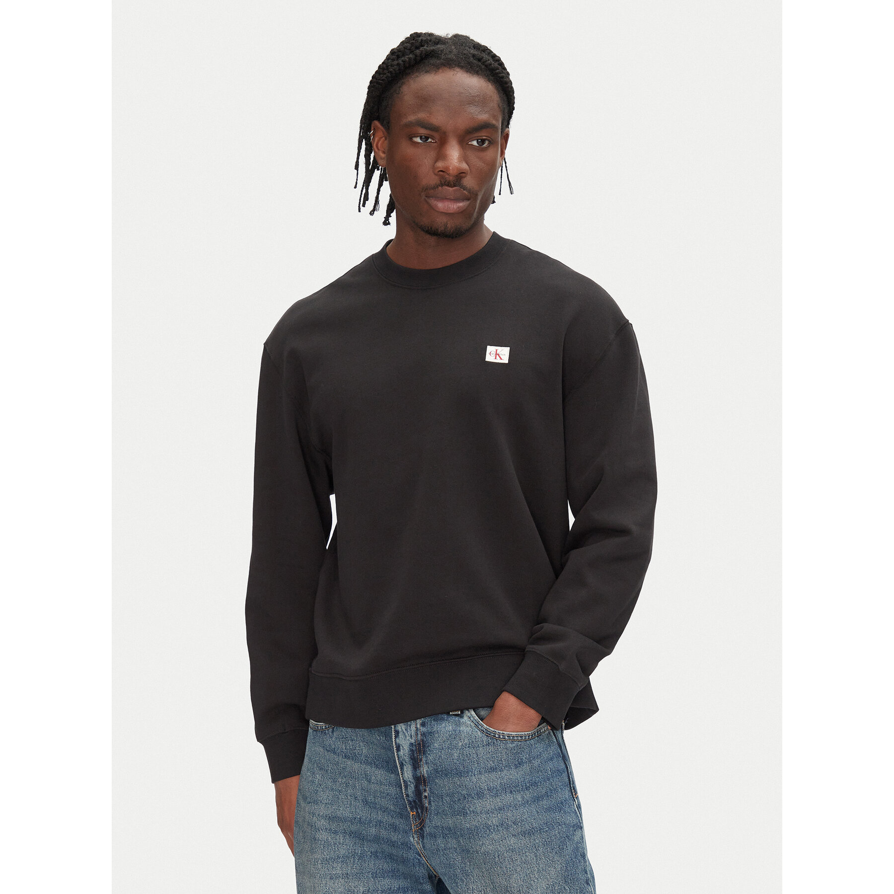 Calvin Klein Jeans Sweatshirt LV04RC273G Schwarz Regular Fit