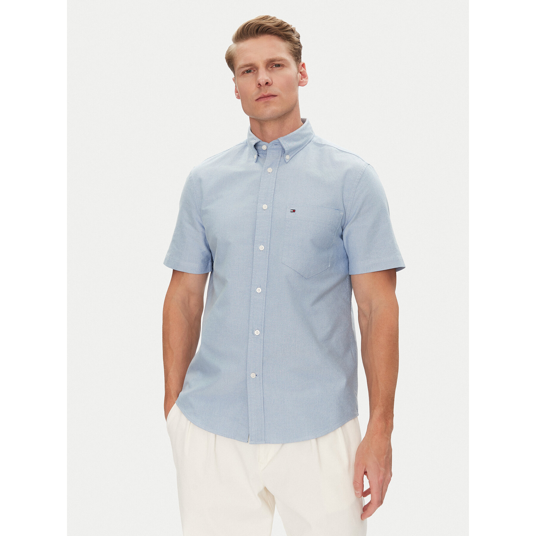Tommy Hilfiger Hemd Heritage MW0MW36272 Himmelblau Regular Fit