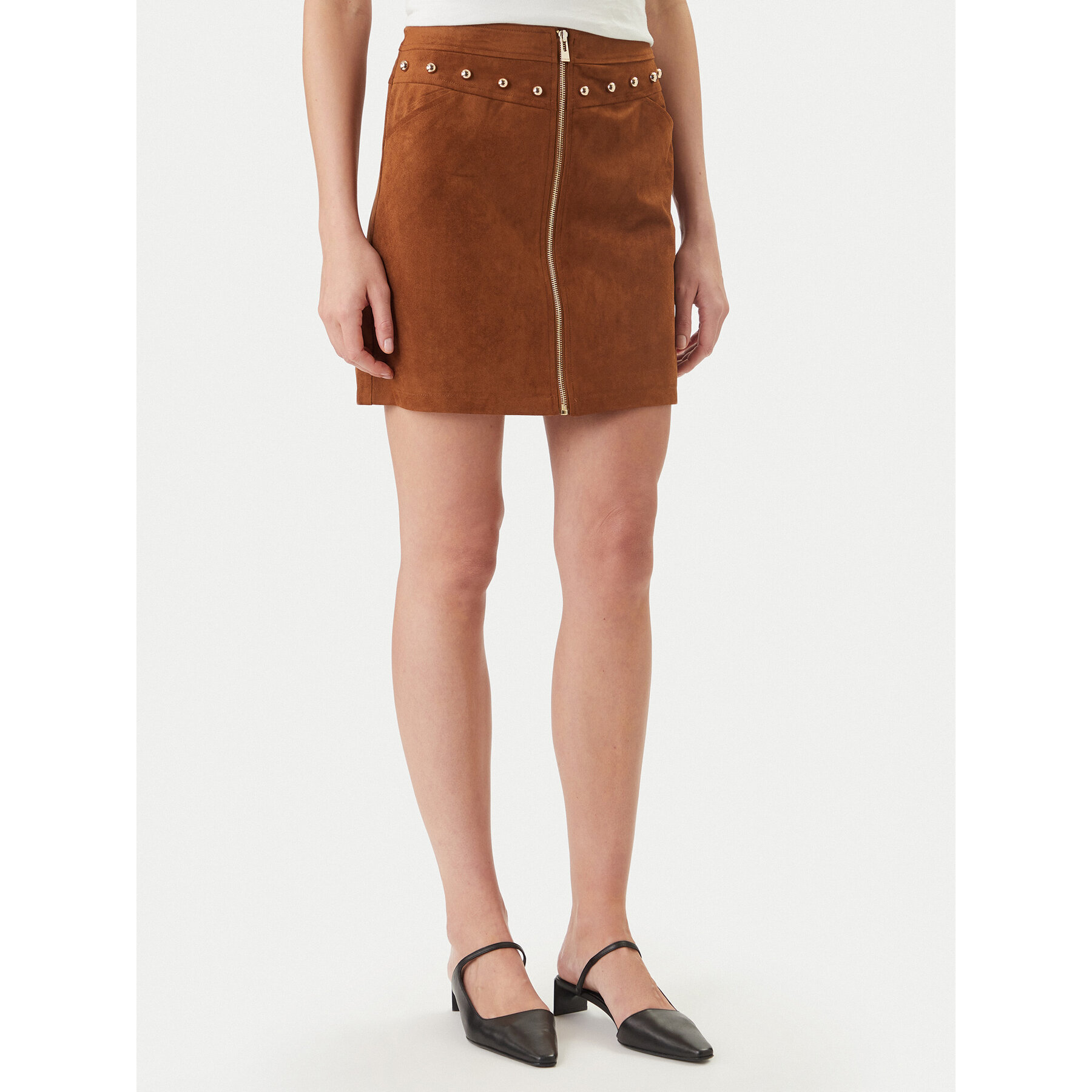 Morgan Rock aus Kunstleder 261-JCLAM Braun Regular Fit