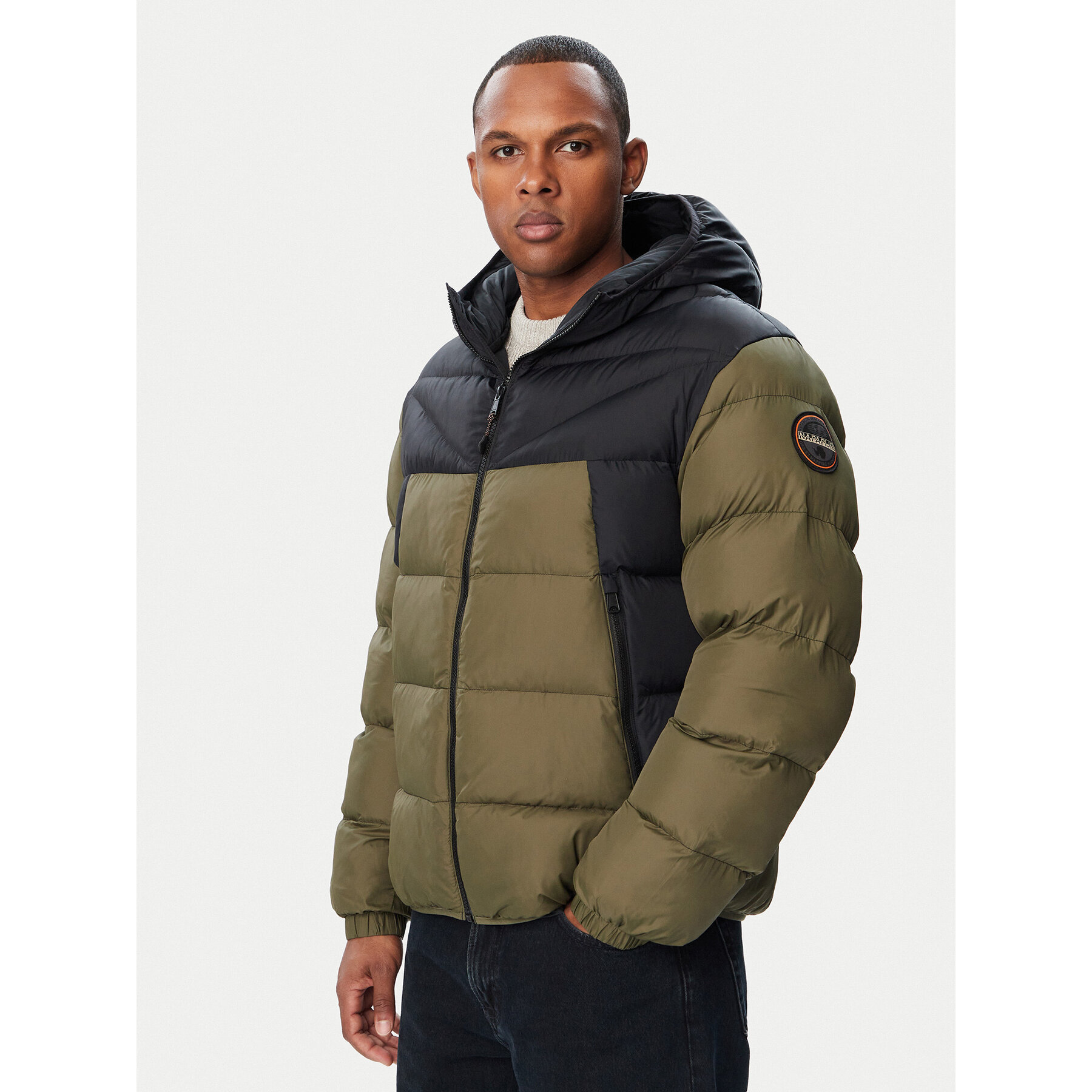 Napapijri Winterjacke A-Molveno NP0A88V2 Khakifarben Regular Fit