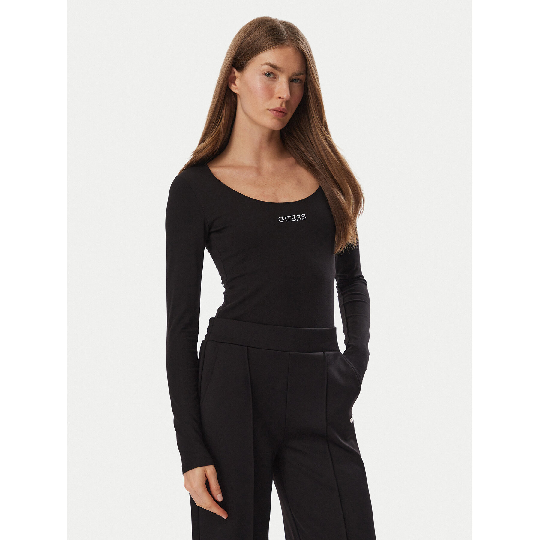 Guess Body V6BP12 K6916 Schwarz Slim Fit