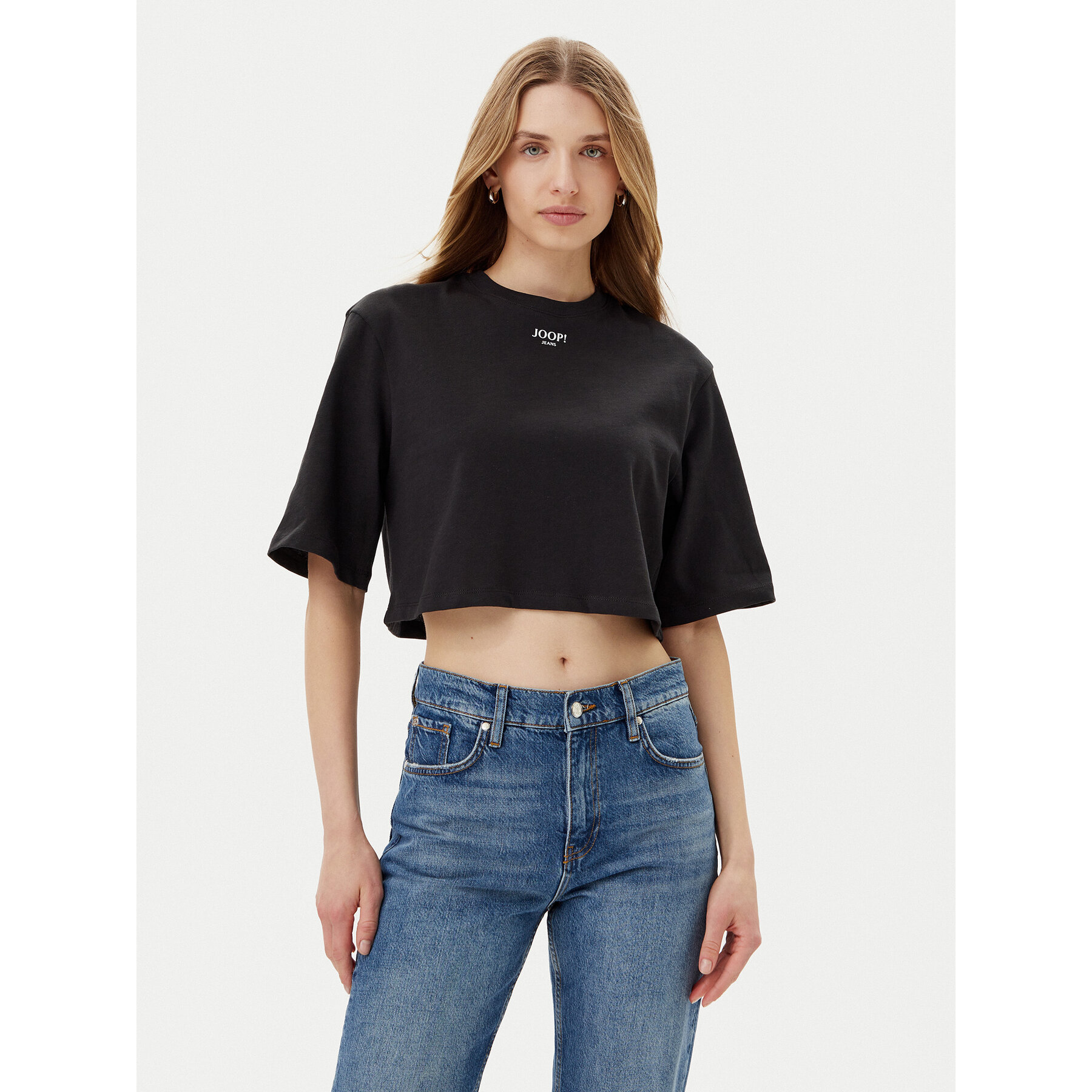 JOOP! Jeans Póló Taky 30046280 Fekete Relaxed Fit