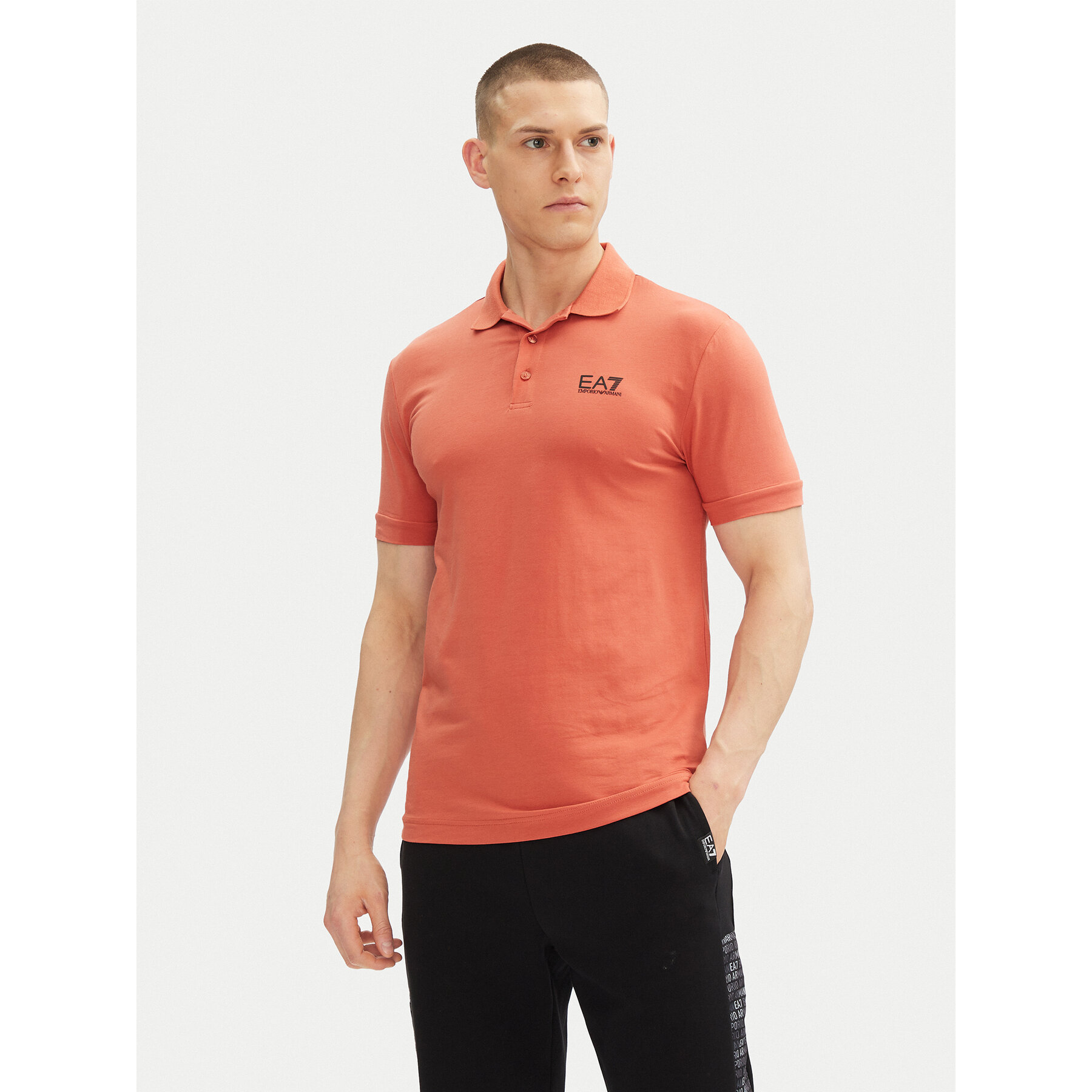 EA7 Emporio Armani Polo 8NPF14 PJVQZ U3010 Arancione Regular Fit