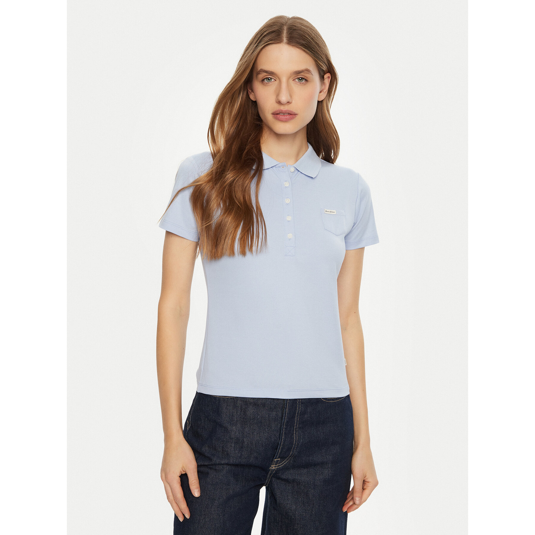 Guess Pólóing W5RP47 KARS2 Kék Regular Fit