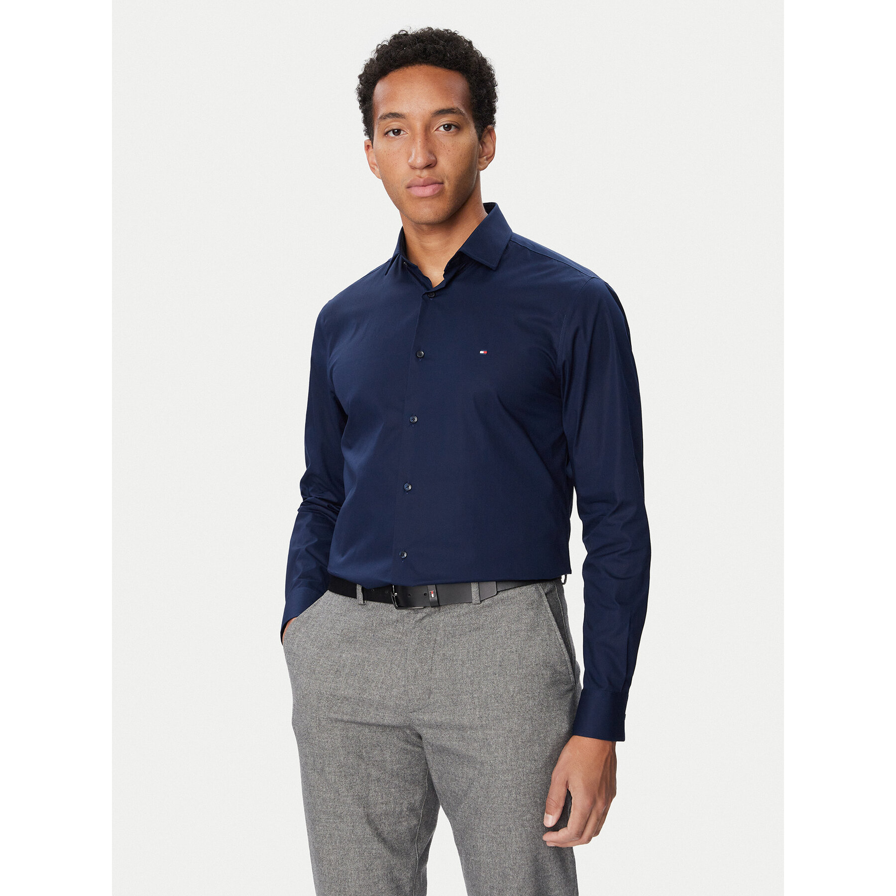 Tommy Hilfiger Hemd MW0MW43122 Dunkelblau Slim Fit