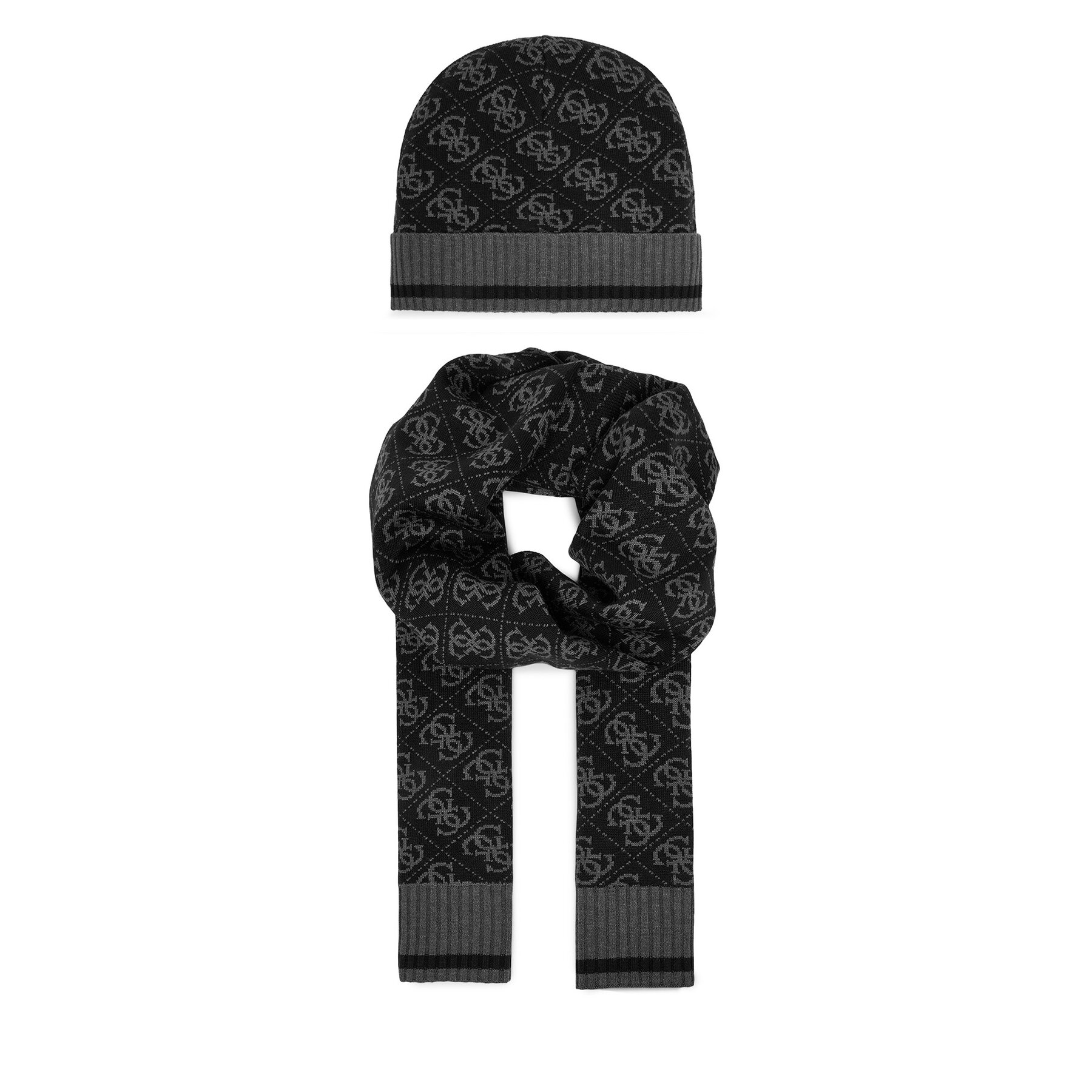 Set Fular și Căciulă Guess GFBOXM P6102 Negru