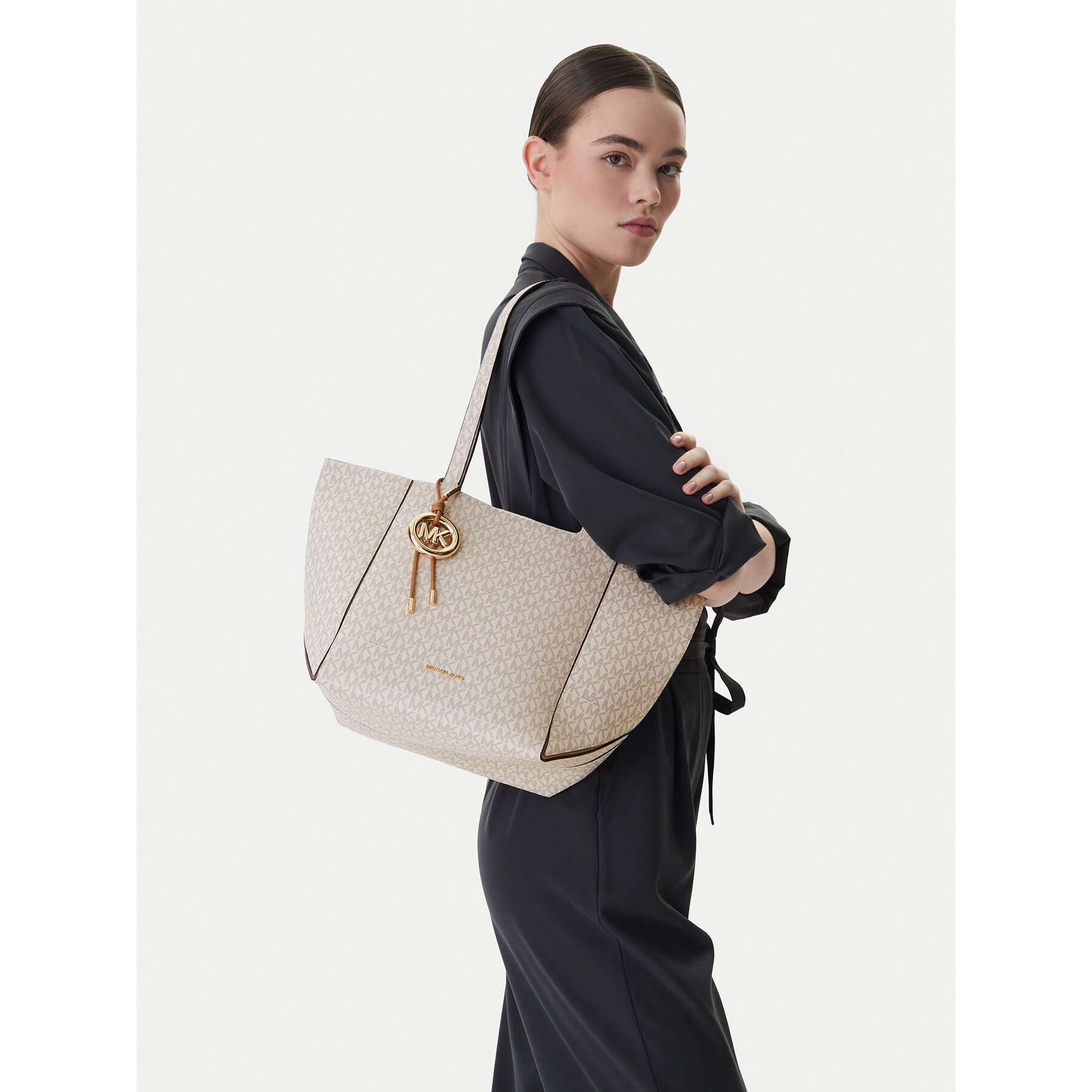 Torbica MICHAEL Michael Kors 30R6G9JT6B Écru