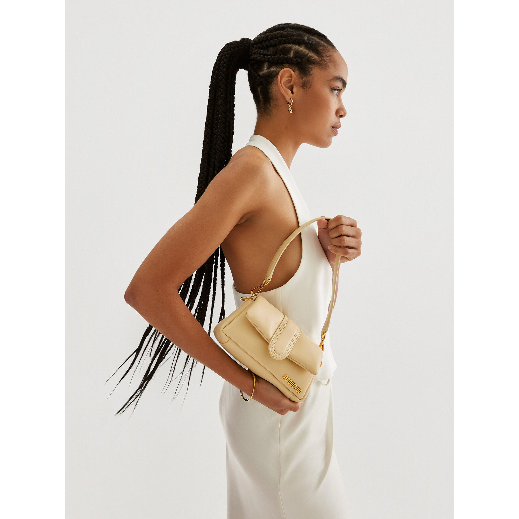 Borsetta JACQUEMUS Le Petit Bambimou 233BA335-3073 Écru