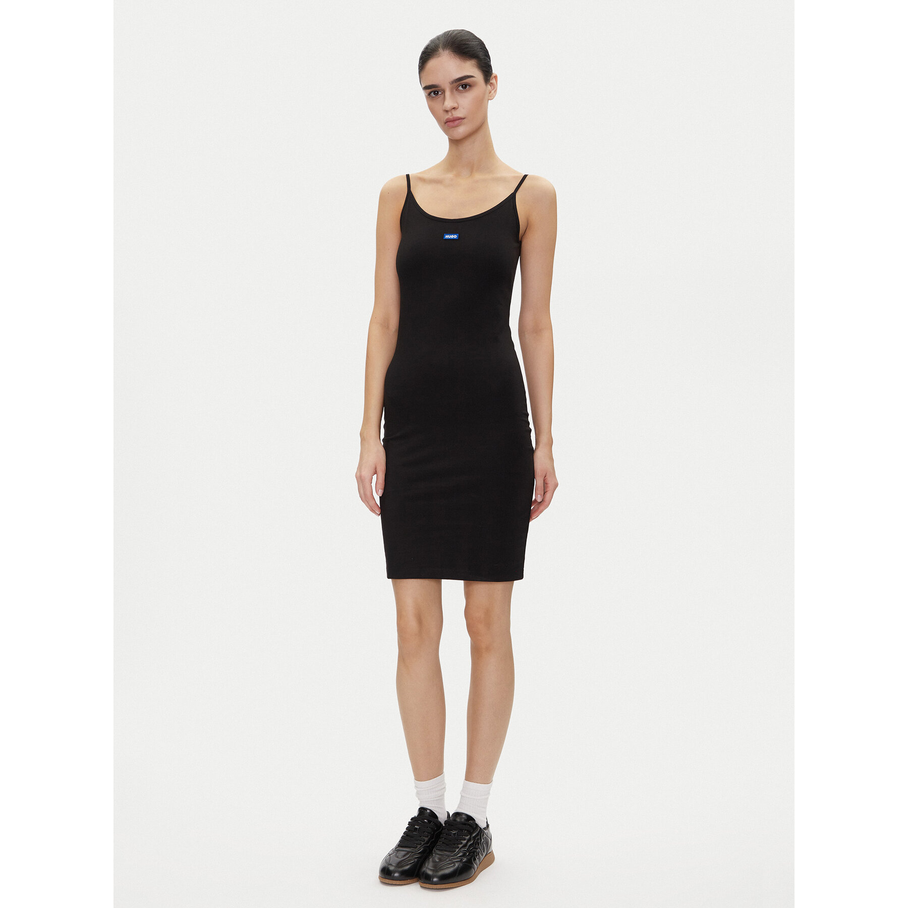 HUGO Kleid für den Alltag Narya 50538896 Schwarz Slim Fit