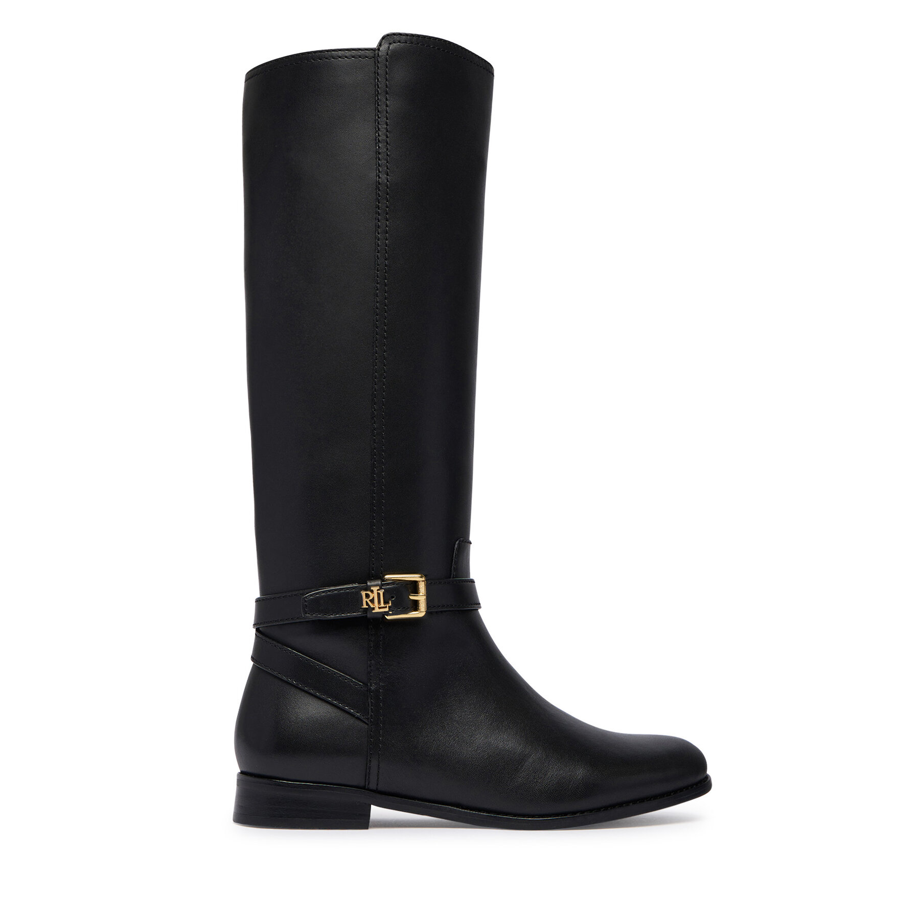 Jahalni škornji LAUREN RALPH LAUREN Brooke II Calfskin Tall Boot 802974383004 Črna