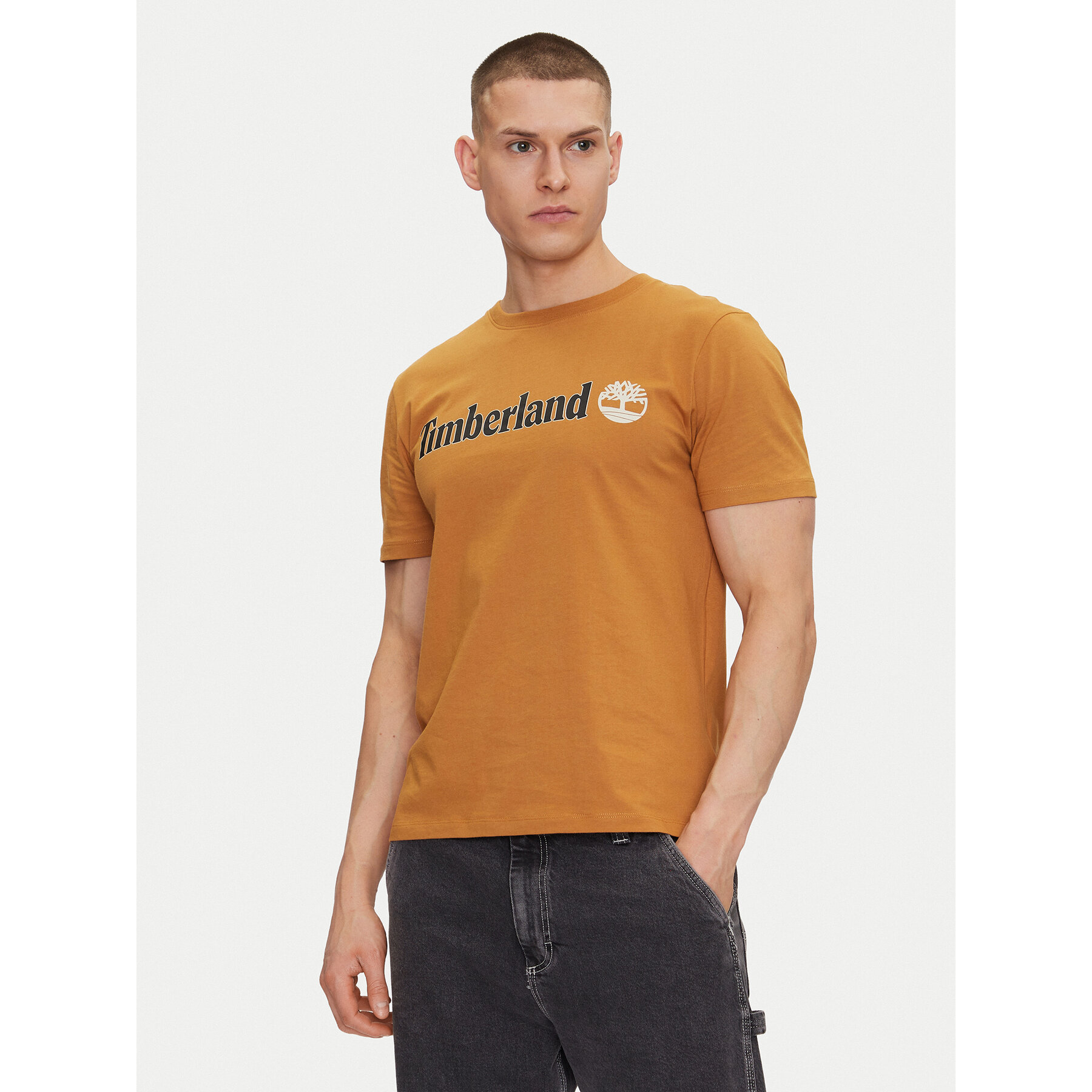 Timberland Póló TB0A5UPQ Bézs Regular Fit