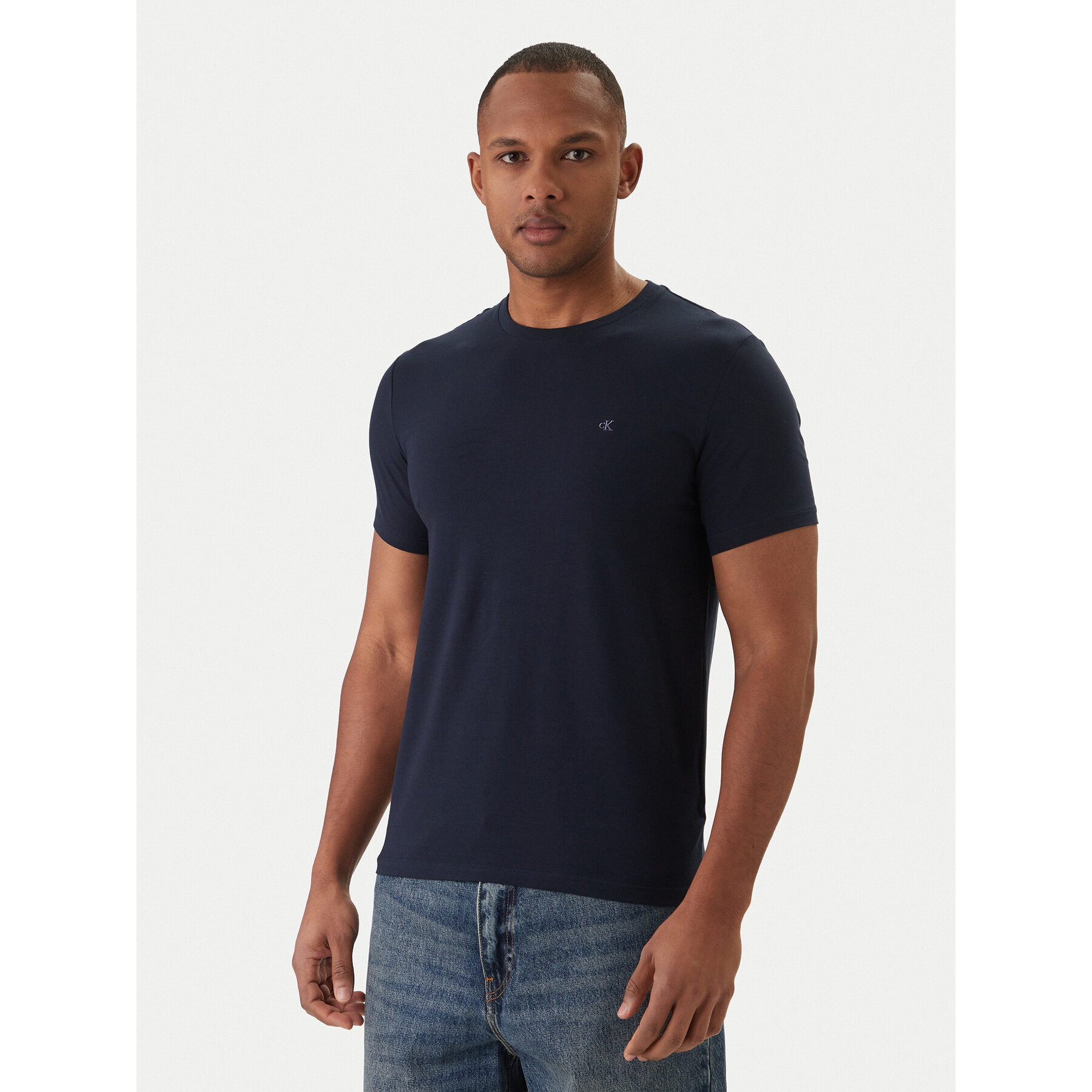 Calvin Klein T-Shirt LV04LC240G Dunkelblau Slim Fit