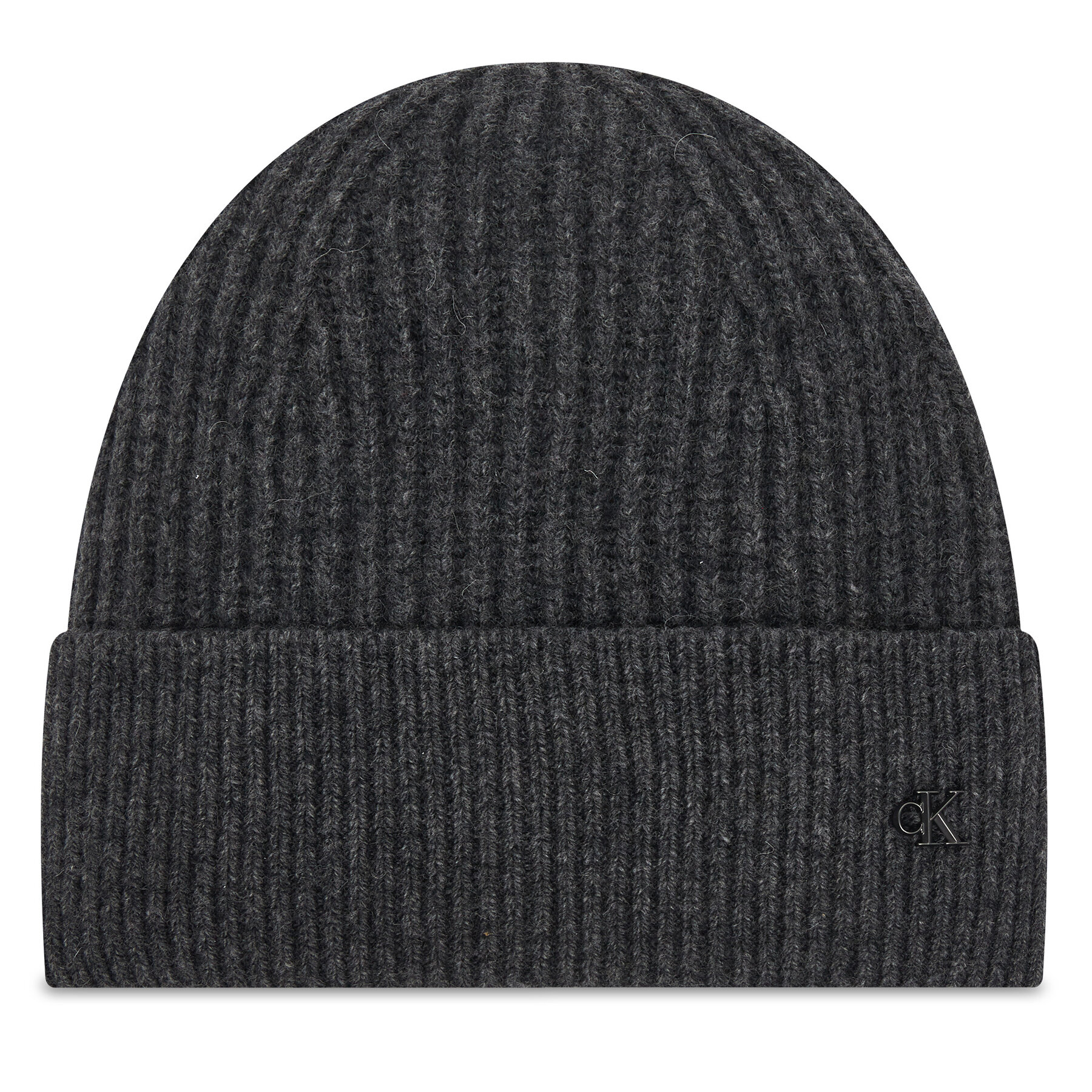 Čiapka Calvin Klein Ck Metal Wool Beanie LV04D8032G Sivá