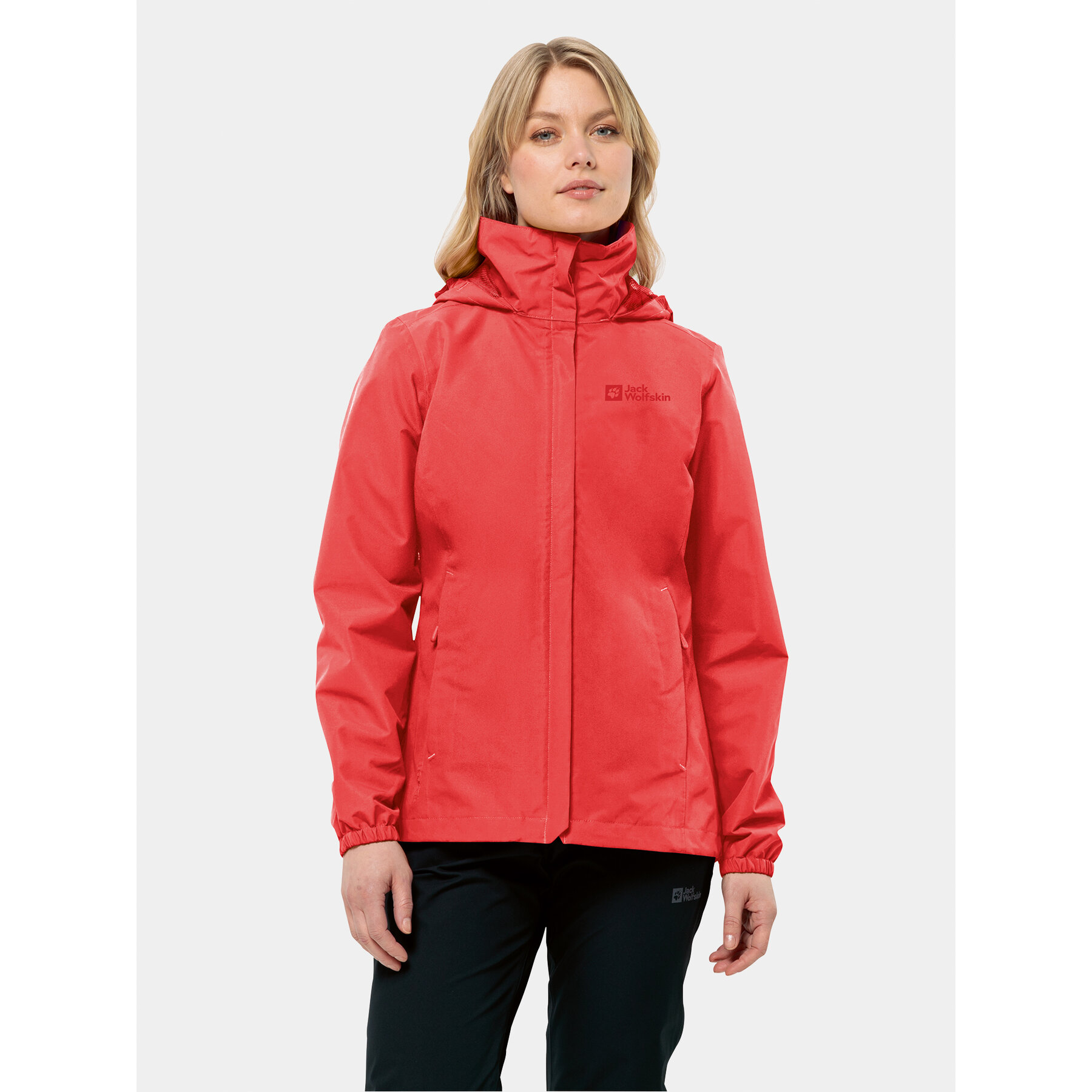 Jack Wolfskin Regenjacke Stormy Point 1111202 Rot Regular Fit