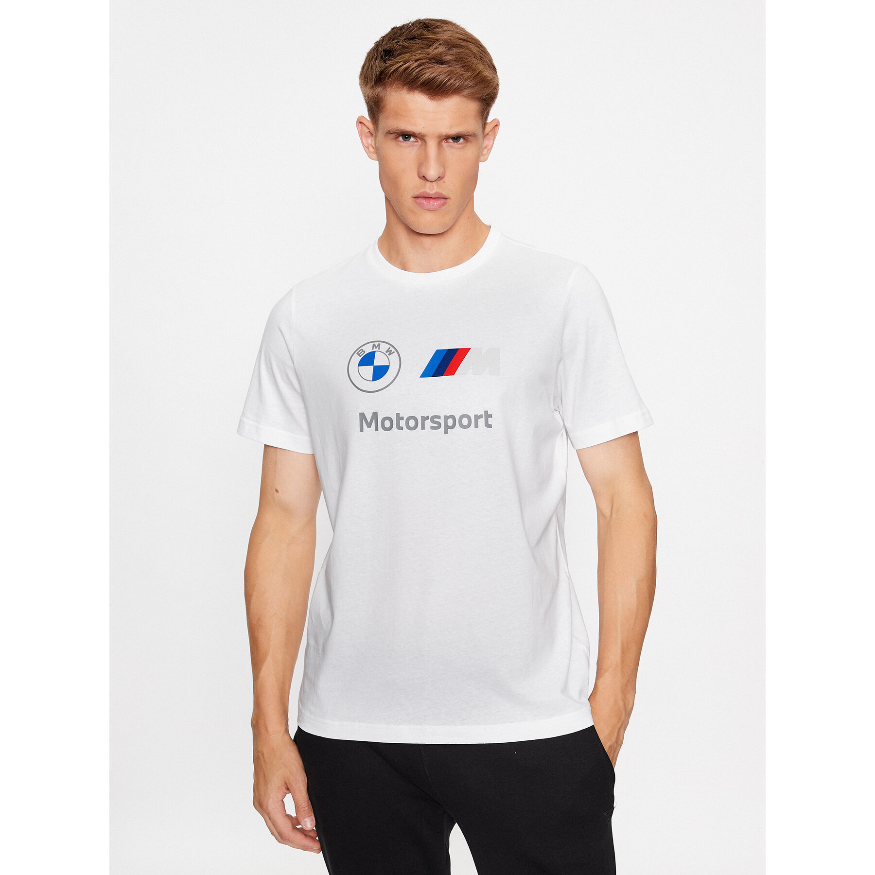 Puma T-Shirt Bmw Mms Ess Logo 621314 Λευκό Regular Fit