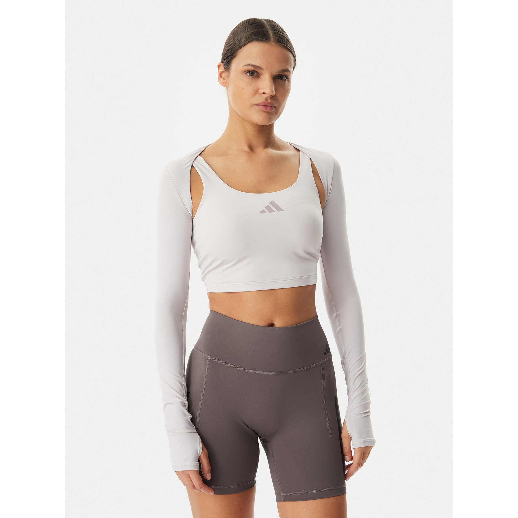 adidas Technisches T-Shirt Power Essentials Workout Contour KD2217 Violett Slim Fit