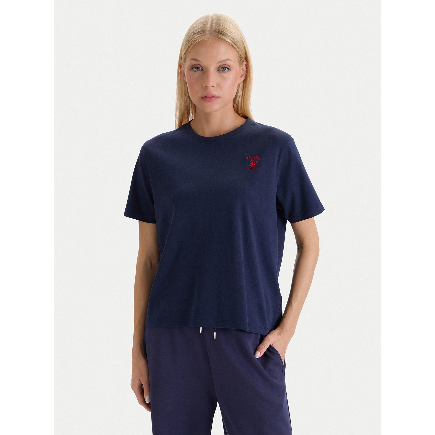 Beverly Hills Polo Club T-Shirt W126-BHLTS-1031-20X Dunkelblau Regular Fit