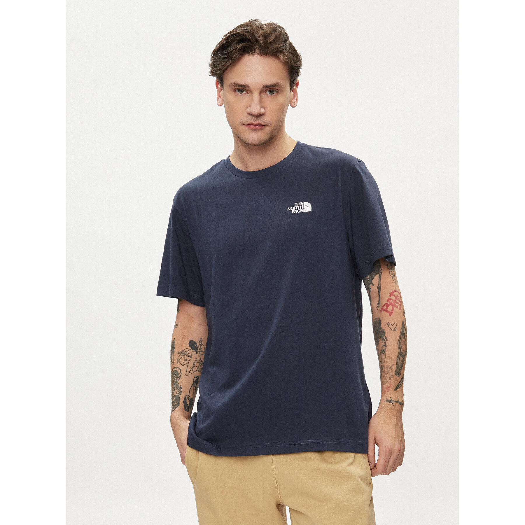 The North Face Marškinėliai Simple Dome NF0A87NG Tamsiai mėlyna Regular Fit