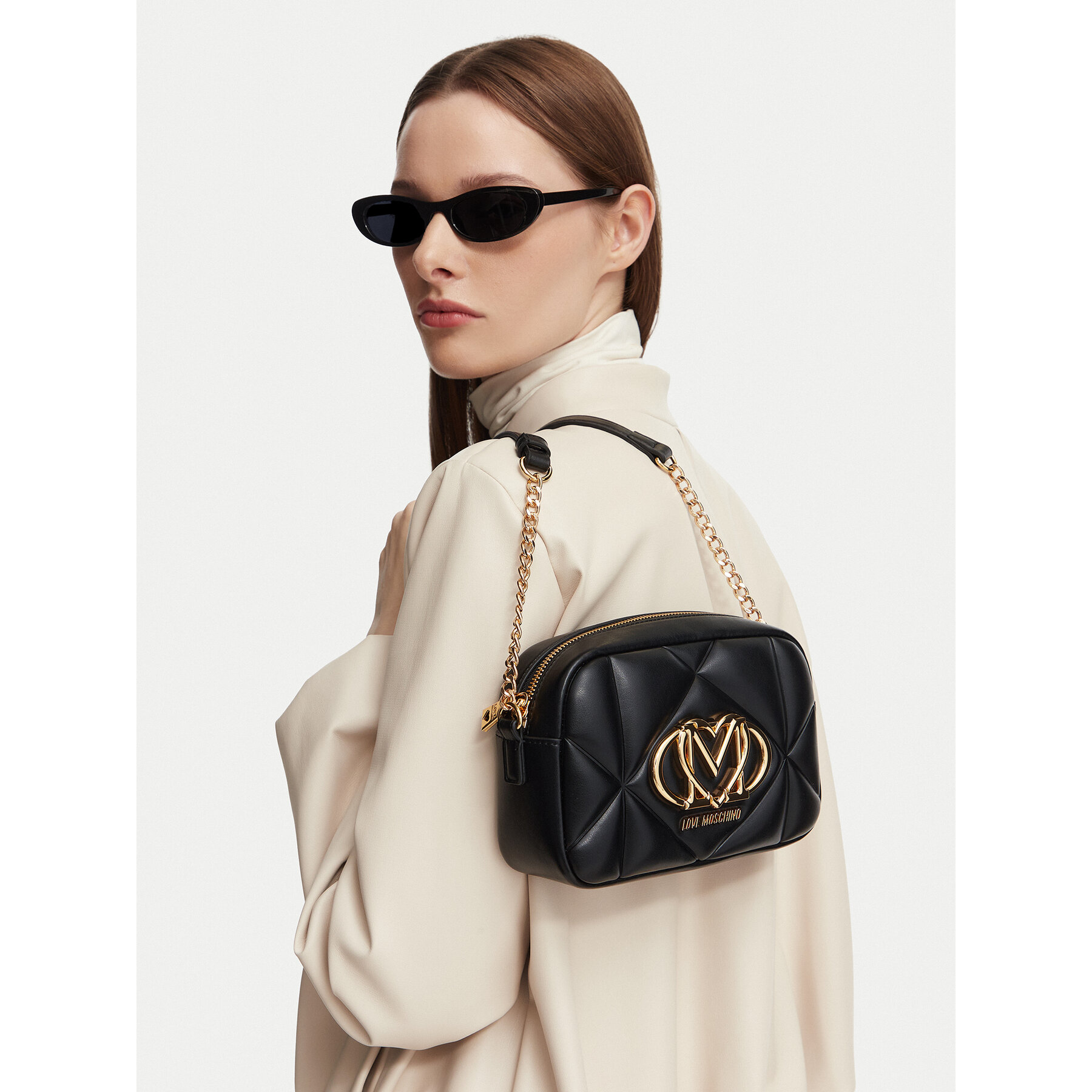 Ročna torba LOVE MOSCHINO JC4038PP1PLC0000 Črna