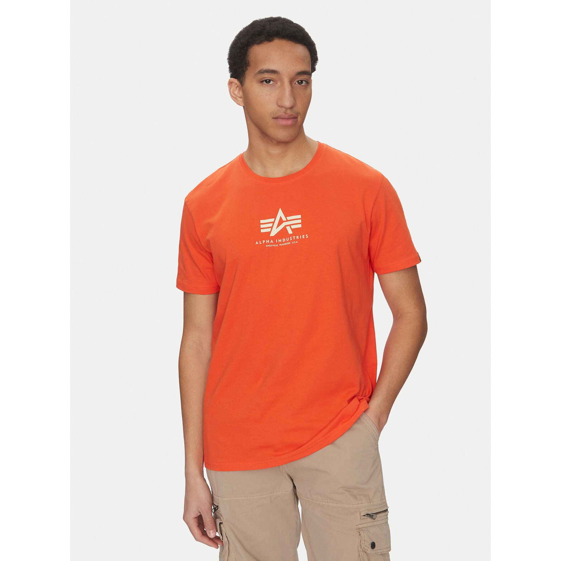 Alpha Industries T-shirt Basic 118533 Arancione Regular Fit