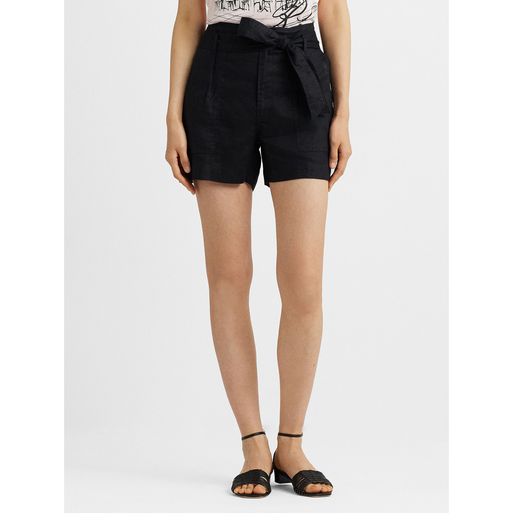 Lauren Ralph Lauren Stoffshorts 200862092001 Schwarz Regular Fit