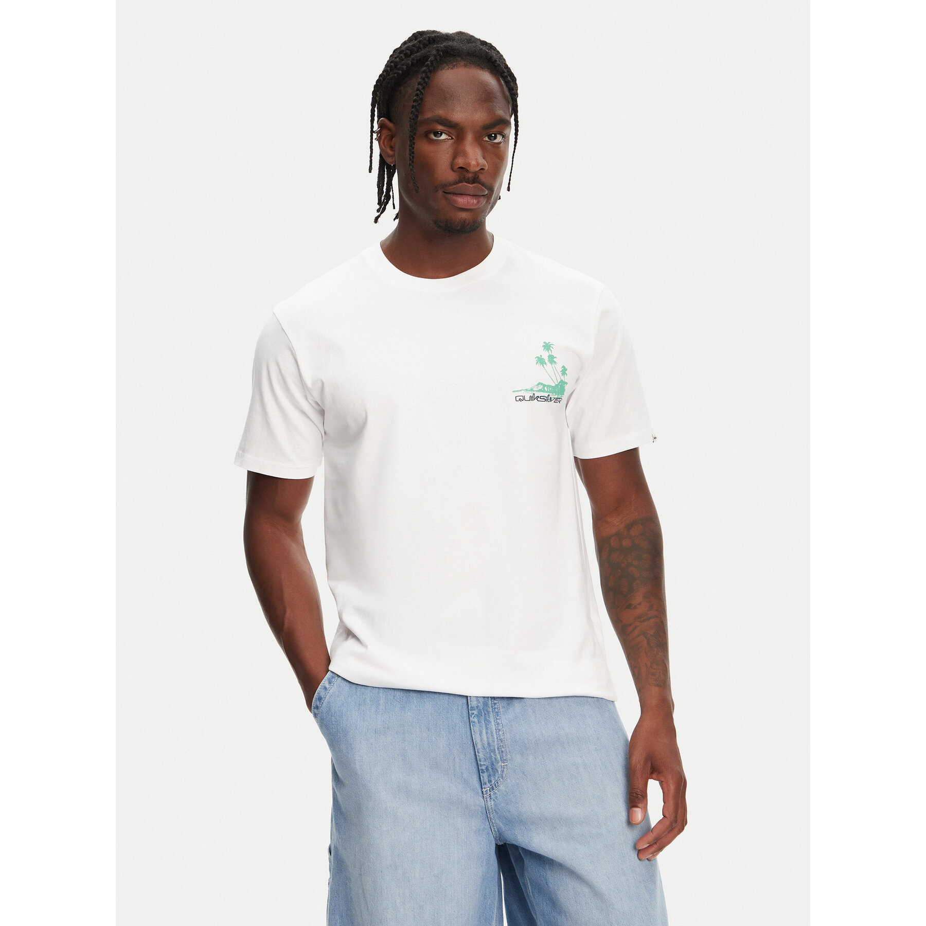 Quiksilver T-shirt Palm Lines Ss EQYZT08057 Bijela