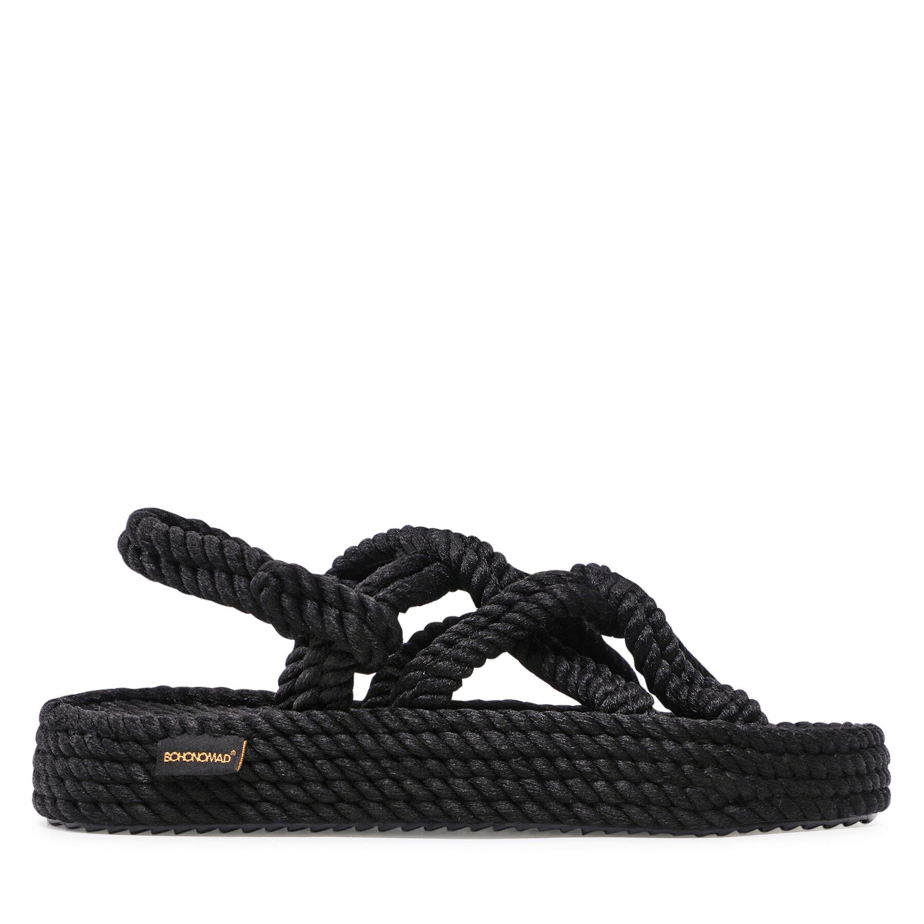 Női Espadrilles Bohonomad, Méret: 37, Fekete, Bodrum Platform BOD.0020.PRS