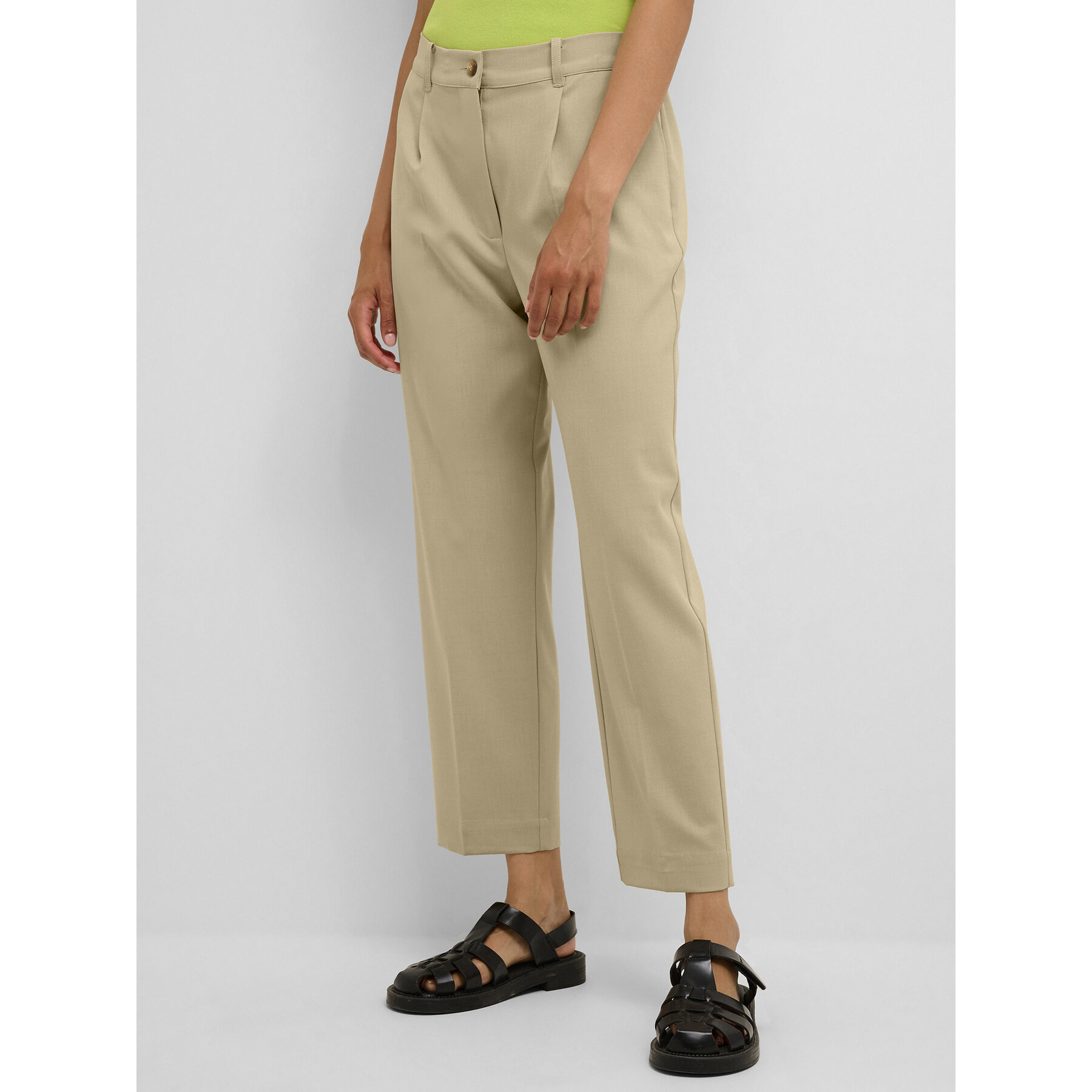 Karen by Simonsen Stoffhose Hirstal 10104332 Beige Classic Fit