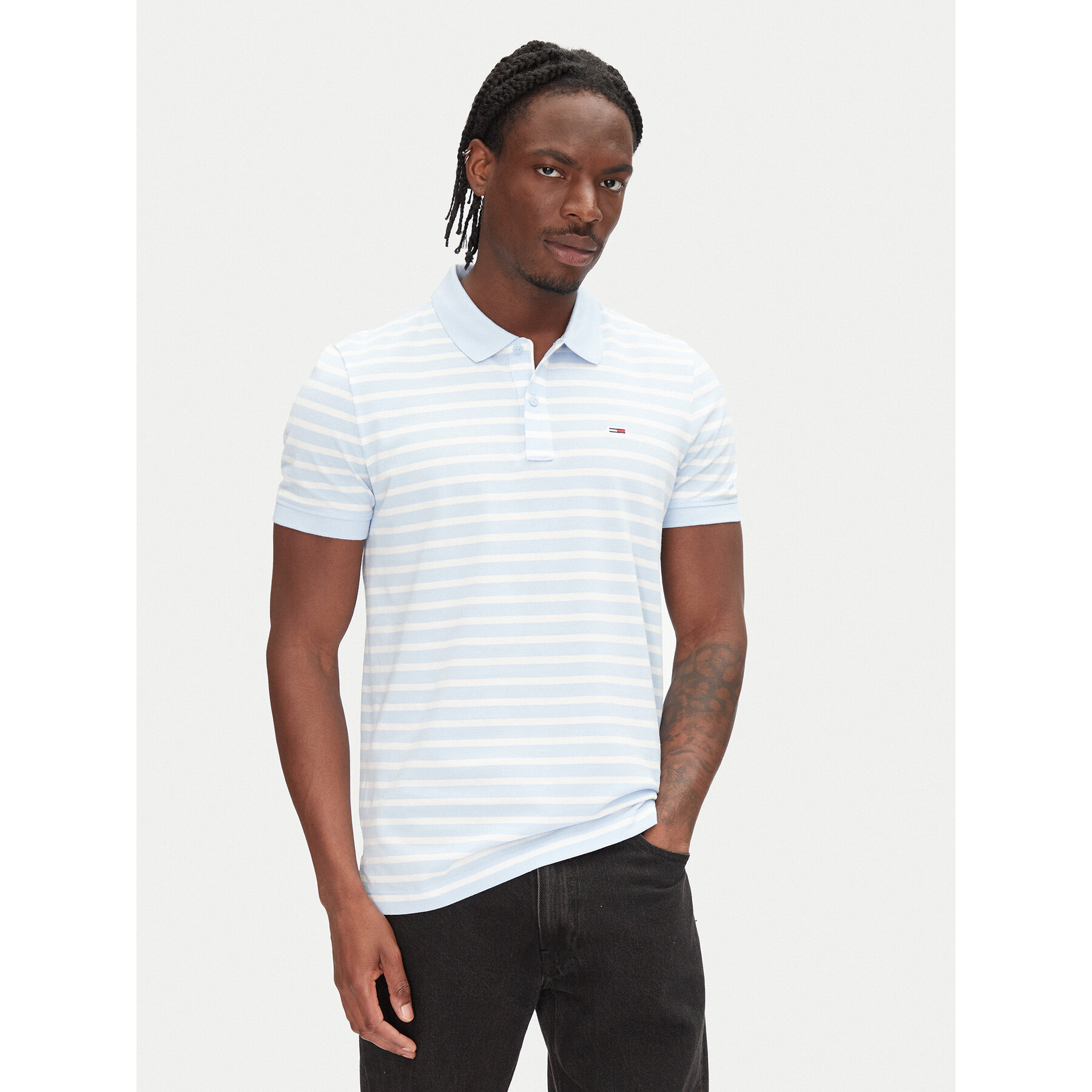 Tommy Jeans Polo DM0DM20676 Γαλάζιο Slim Fit