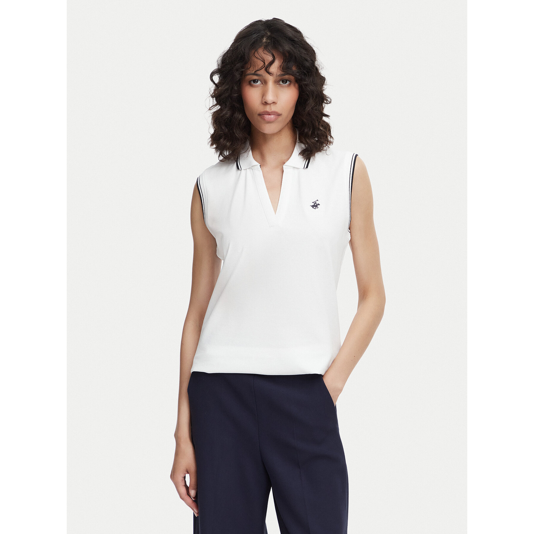 Beverly Hills Polo Club Poloshirt P-SS26W-P0022 Weiß Regular Fit