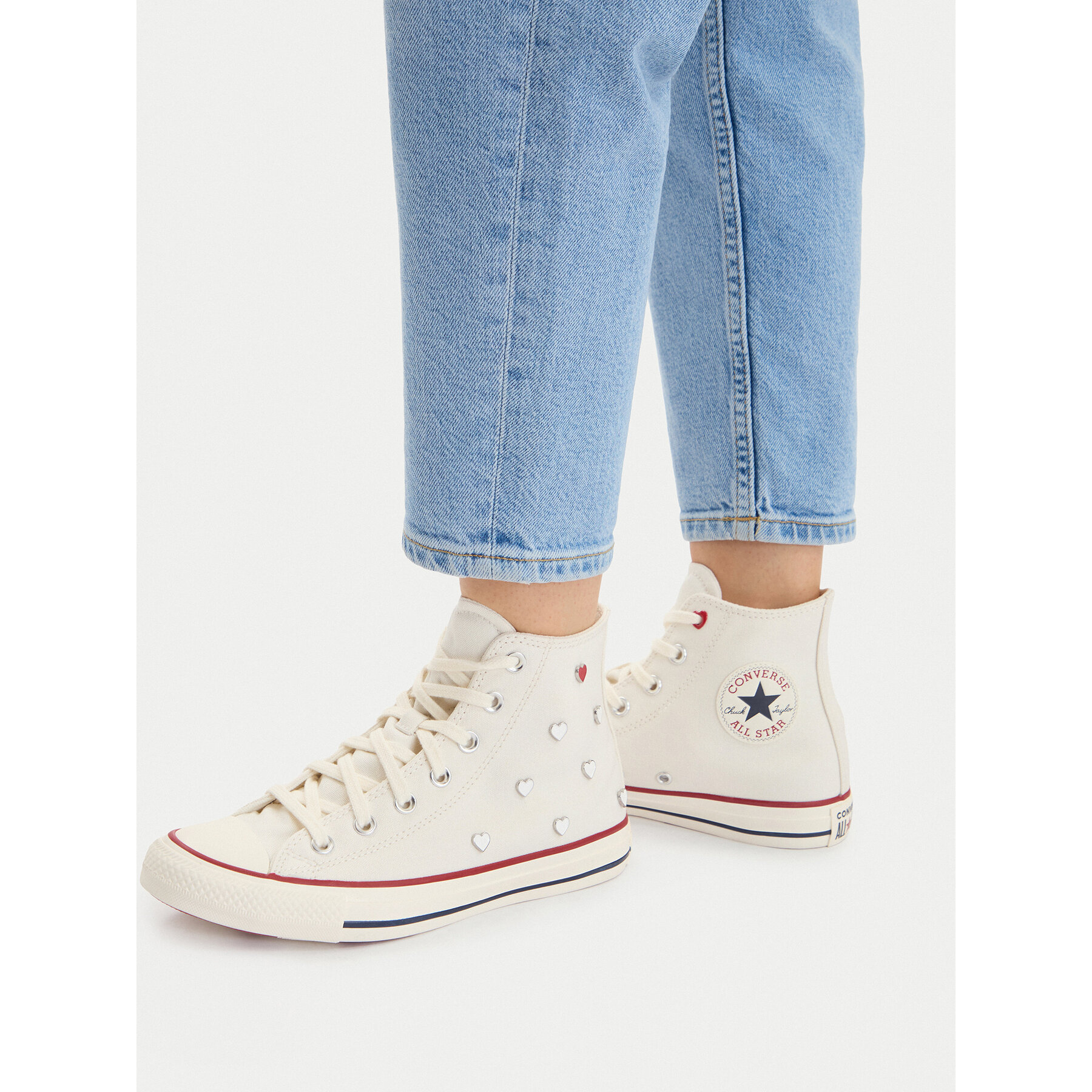 Plátěnky Converse Chuck Taylor All Star Hearts A19055C Bílá