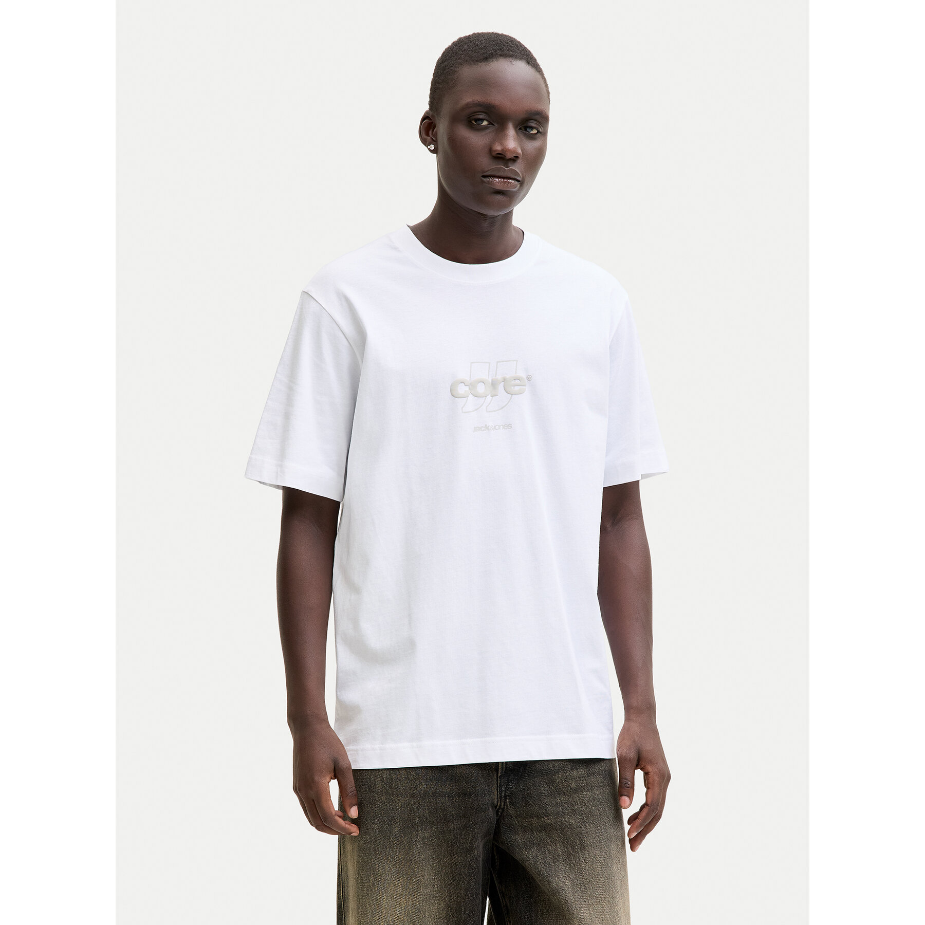 Jack & Jones T-shirt Club 12289868 Bijela Relaxed Fit